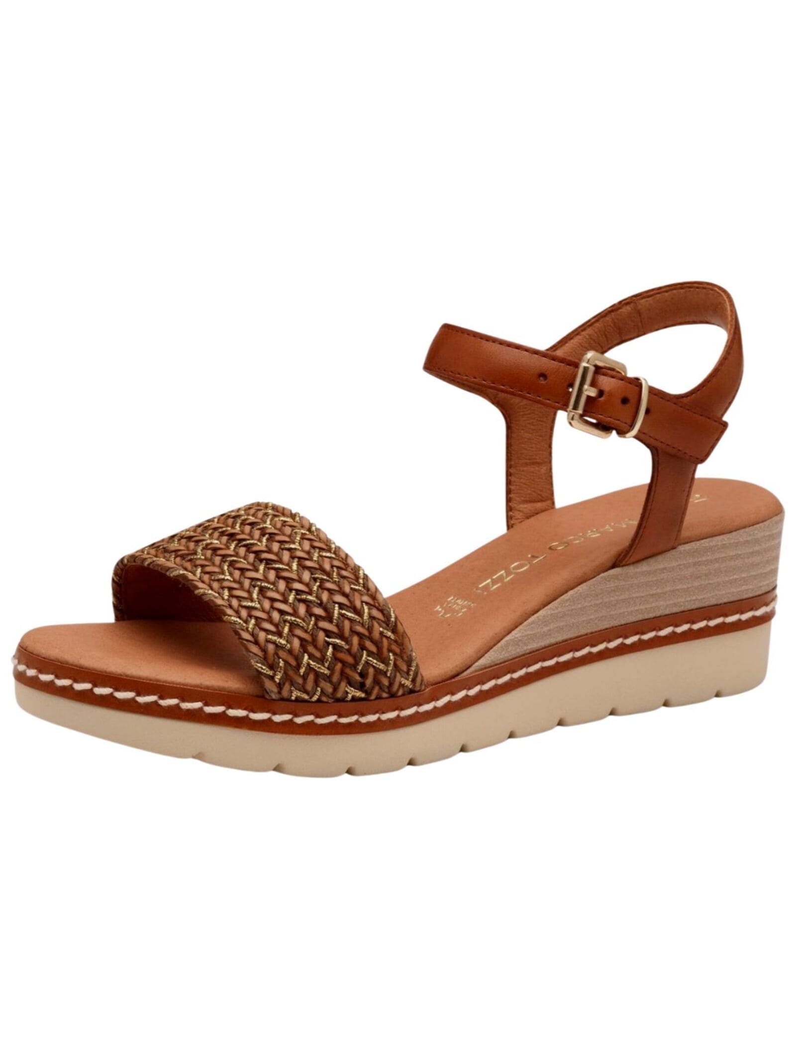 MARCO TOZZI Keilsandalette "Marco Tozzi Sandalen Leder/Textil" günstig online kaufen