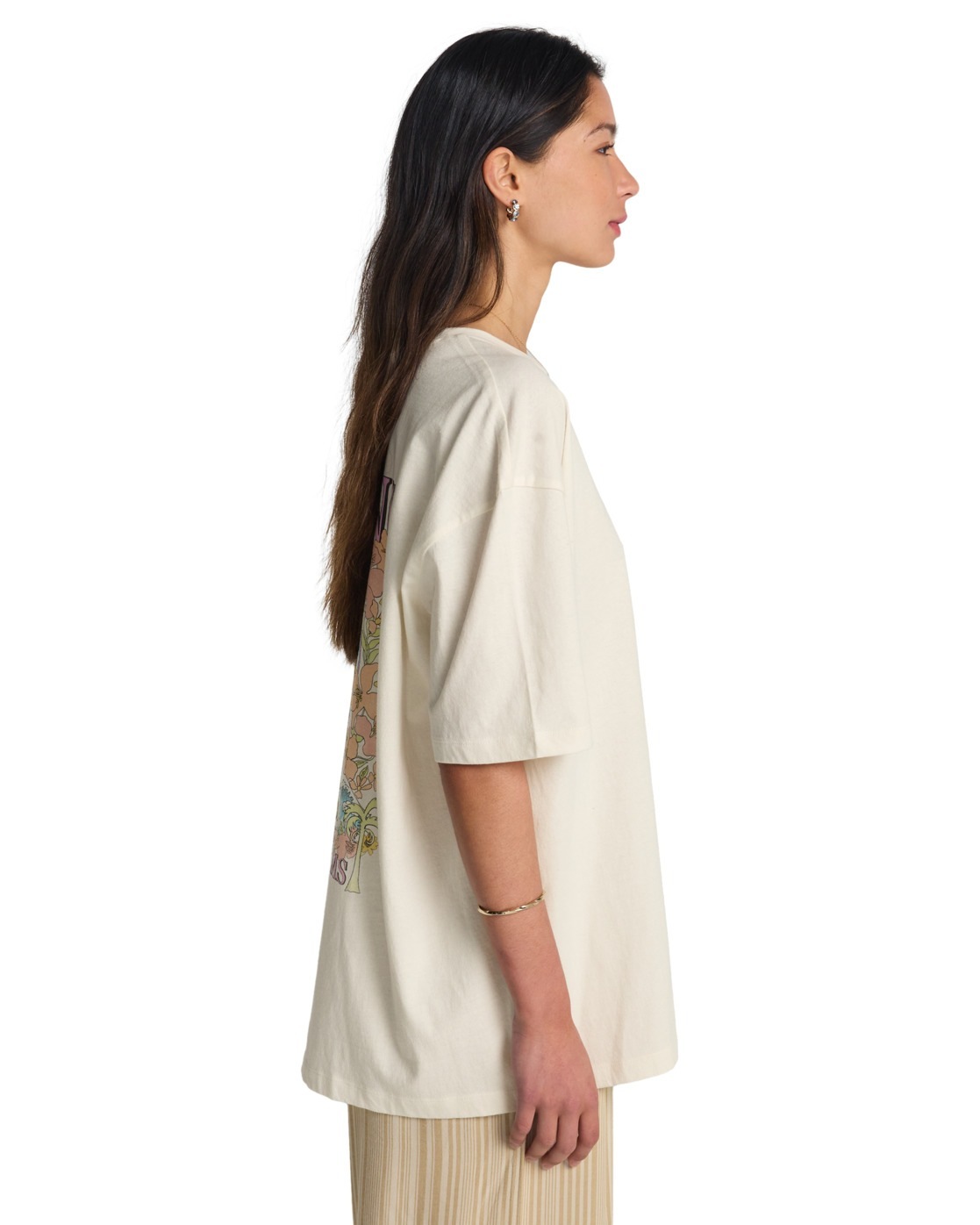 T-Shirt BILLABONG "Floral Rocker", Damen, Gr. L, weiß, Obermaterial: 100% Walkfrottier;, Shirts T-Shirt 3