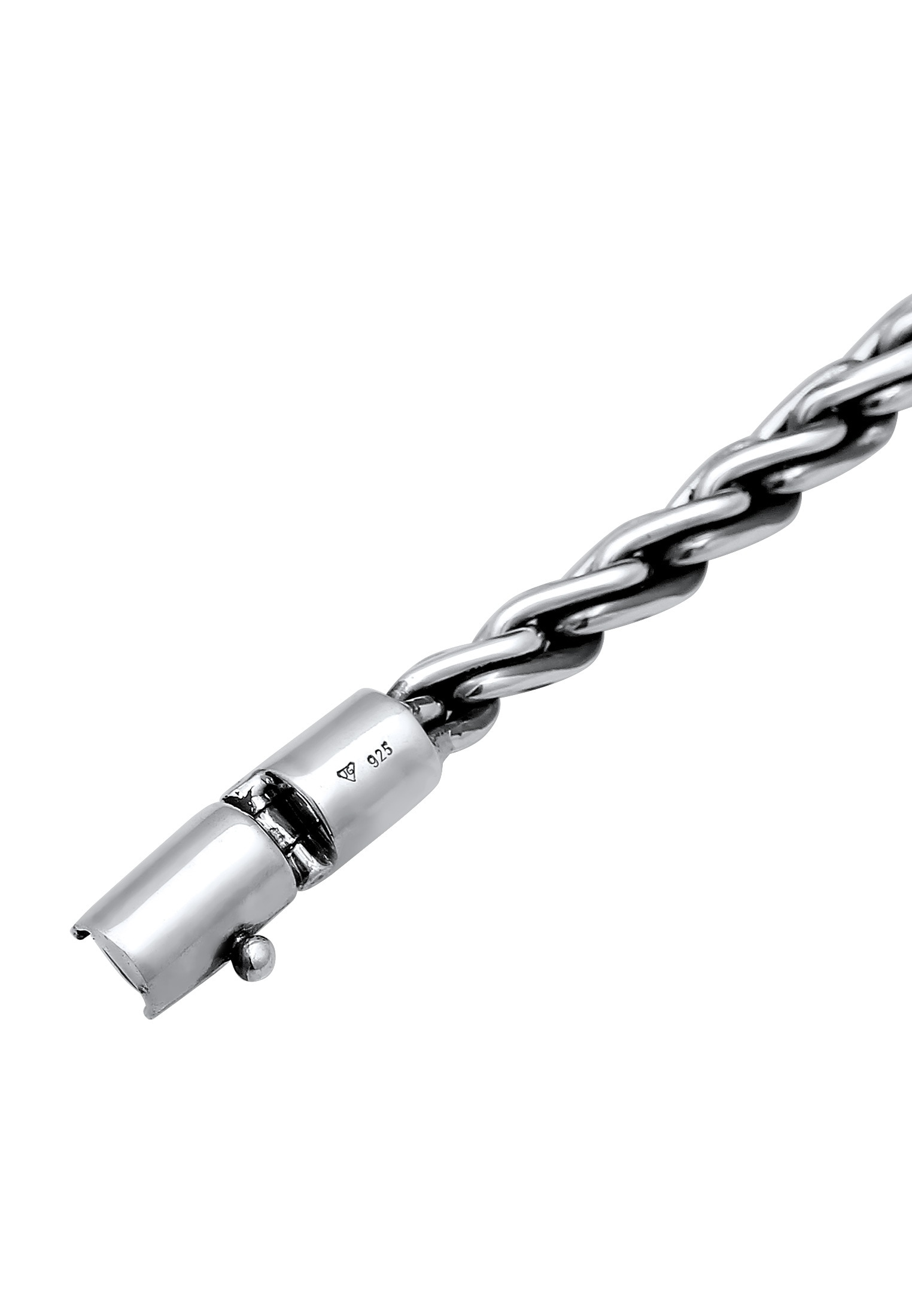 Kuzzoi Armkette »Armband Herren Kordel Kastenverschluss Unisex 925er Silber«