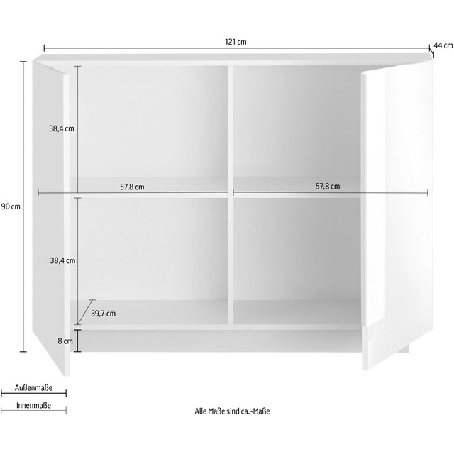 LC Sideboard »Jupiter Sideboard«, Breite 121 cm mit 2 Türen | BAUR