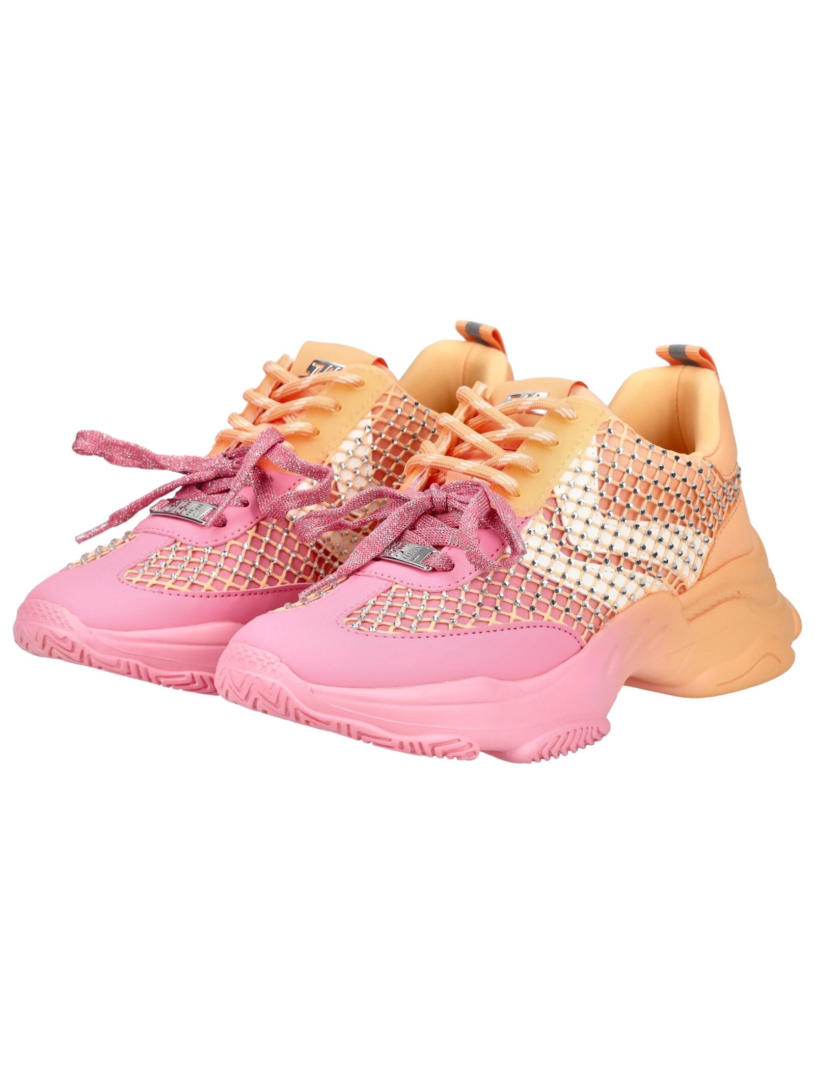 Steve Madden Women's Textile Sneaker Orange 39 3