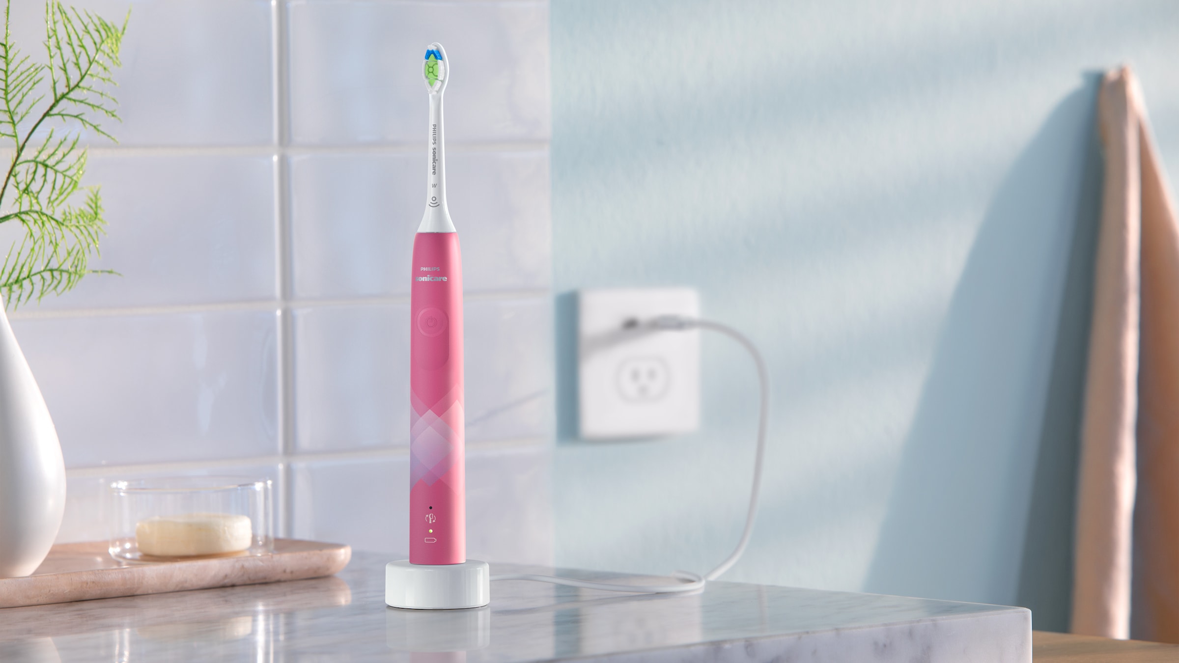 Philips Sonicare Elektrische Zahnbürste »Series 4100 HX3689«, 1 St. Aufsteckbürsten, mit integriertem Drücksensor und 2 Intensitätsstufen, inkl. Ladegerät