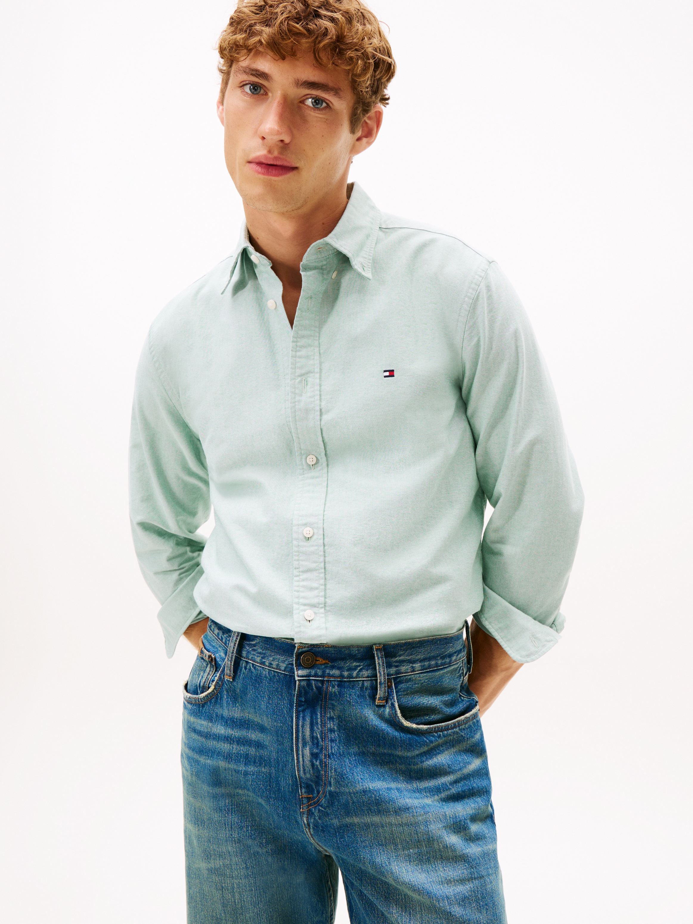 Tommy Hilfiger Langarmhemd »SOLID HERITAGE OXFORD RF SHIRT«