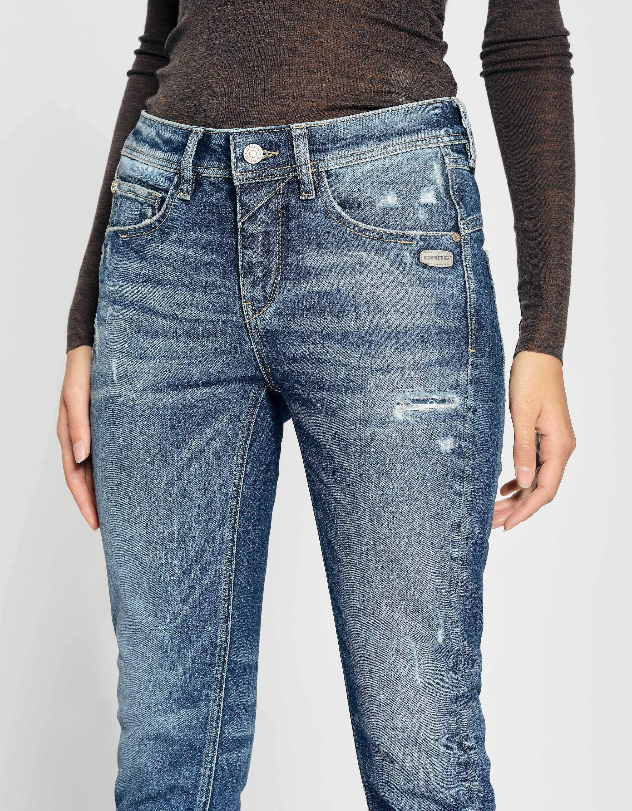 GANG Relax-fit-Jeans »94AMELIE CROPPED«, aus weicher Cord-Qualität