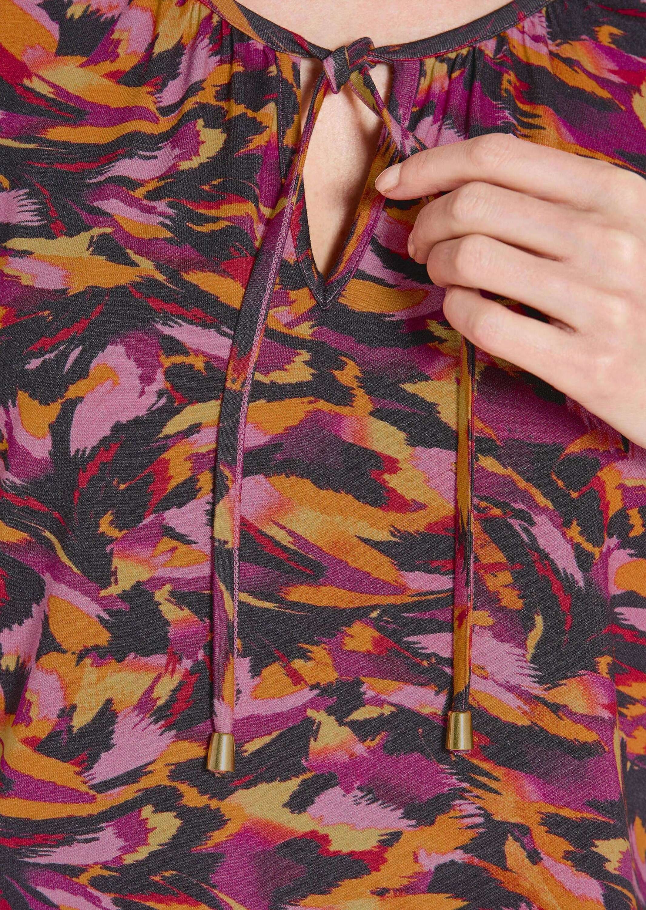 GOLDNER Print-Shirt »Jersey-Shirt mit Bindebändern«
