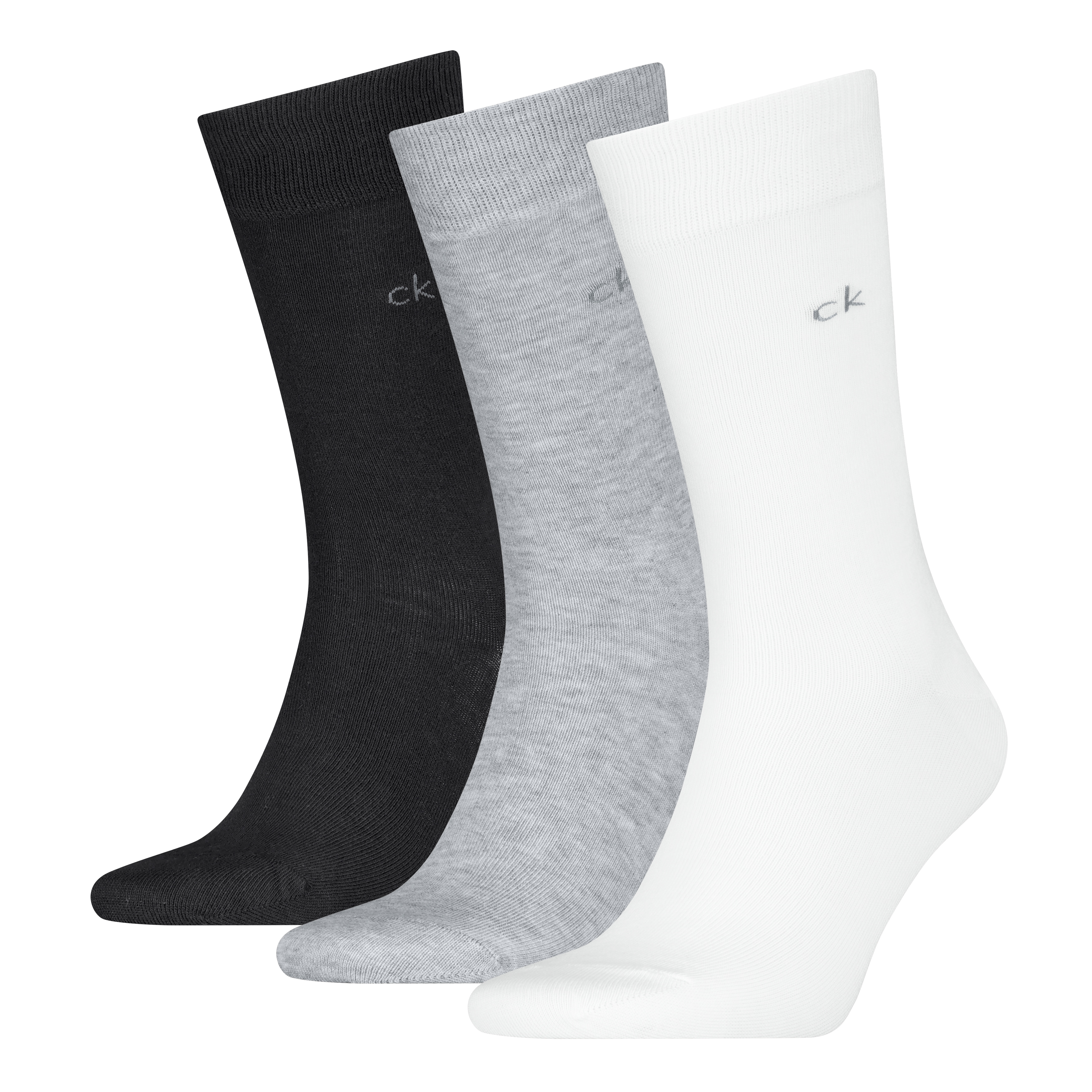 Calvin Klein 1100000002199 "CK MEN SOCK" 3 Paar, uni, Cotton-Mix, breiter Bund