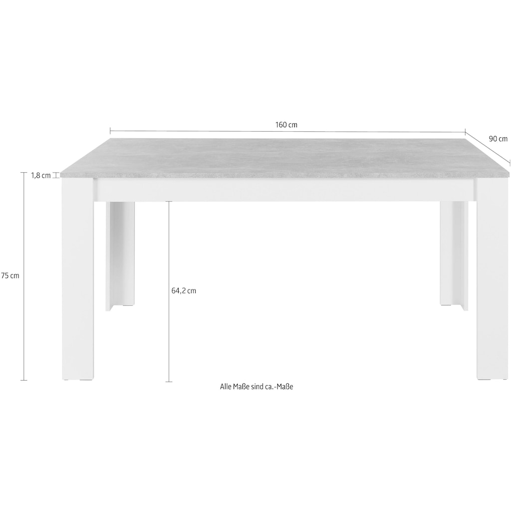 Wohnen Tische Homexperts Esstisch »Zabona«, Esstisch, Breite 160 cm 