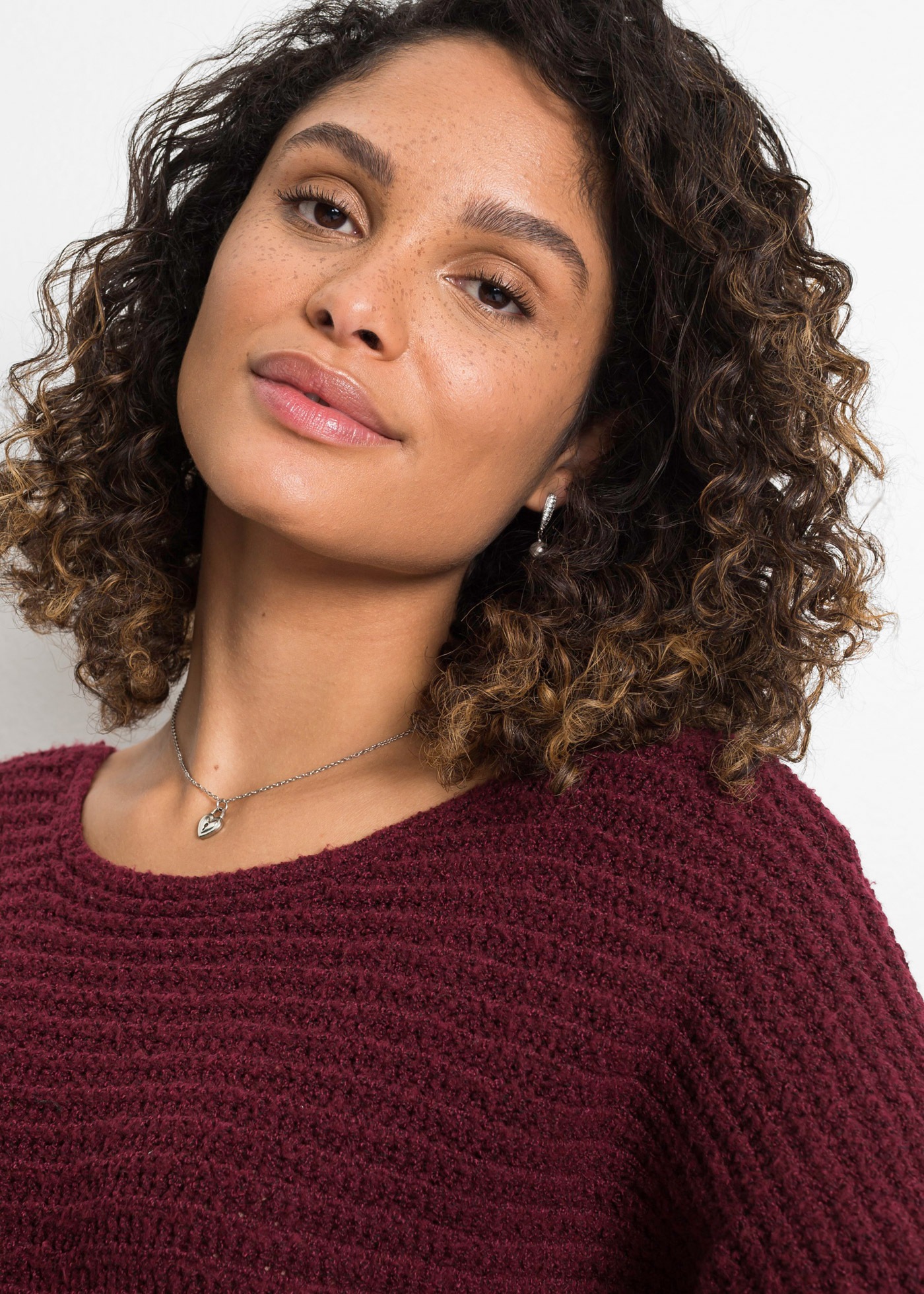 Thumbnail - bonprix Strickpullover strukturierte Strickqualität, mit U-Boot-Ausschnitt und weitem Langarm