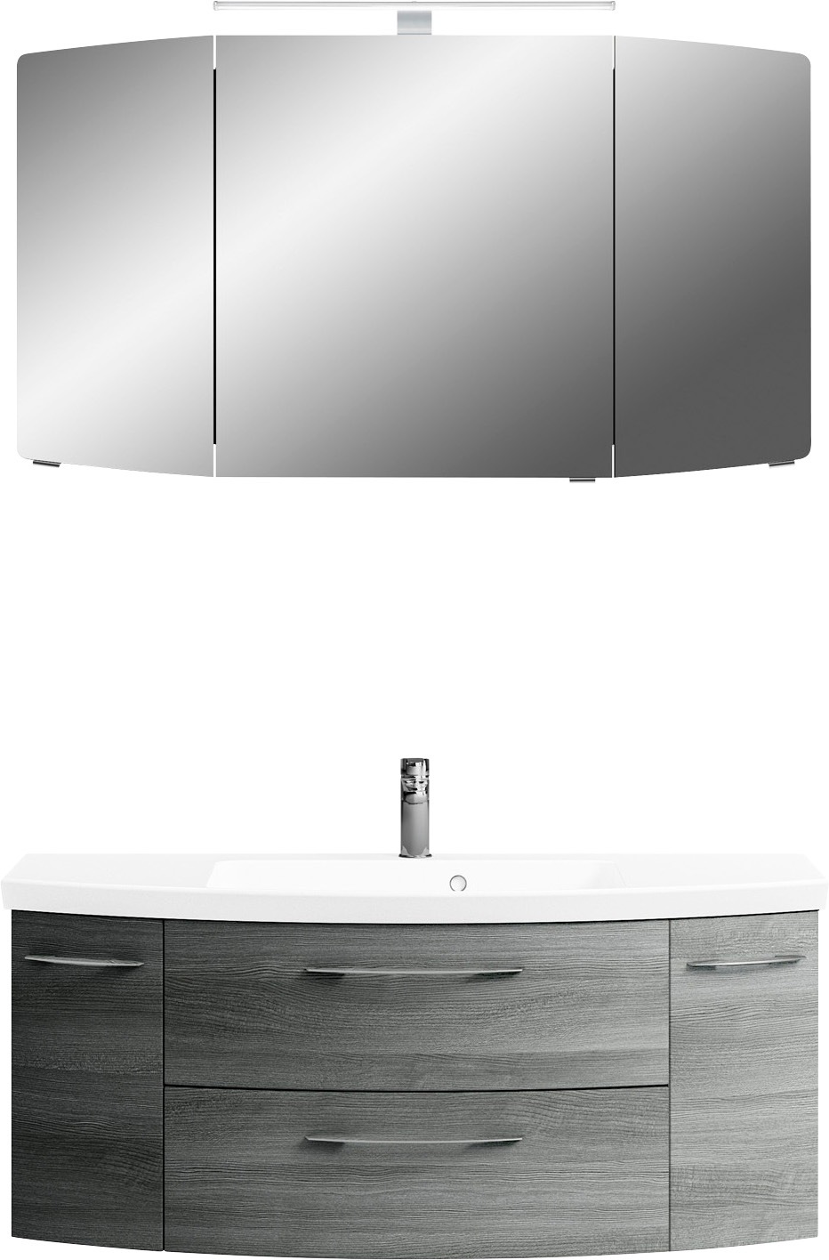 Saphir Badmöbel-Set "Cassca Sprint 2-teilig Mineralmarmor-Waschtisch mit LE günstig online kaufen