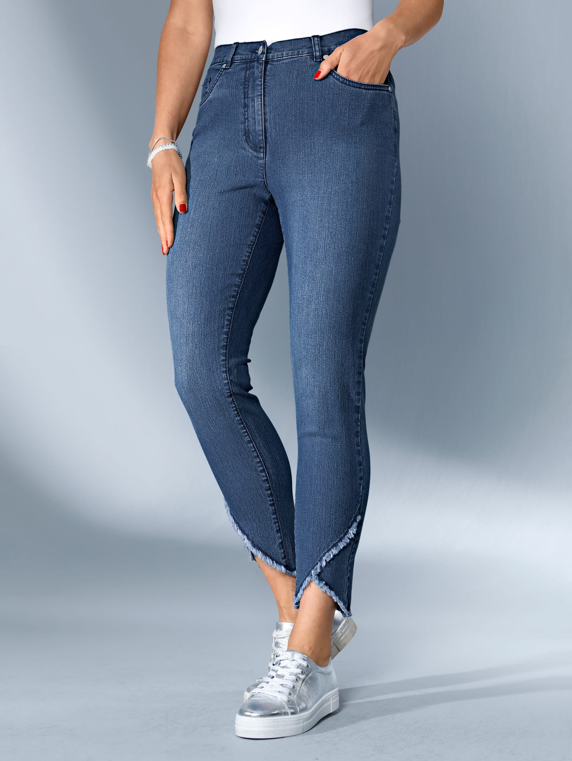 Jeans Mit Fransensaum Fur Damen Online Kaufen Baur