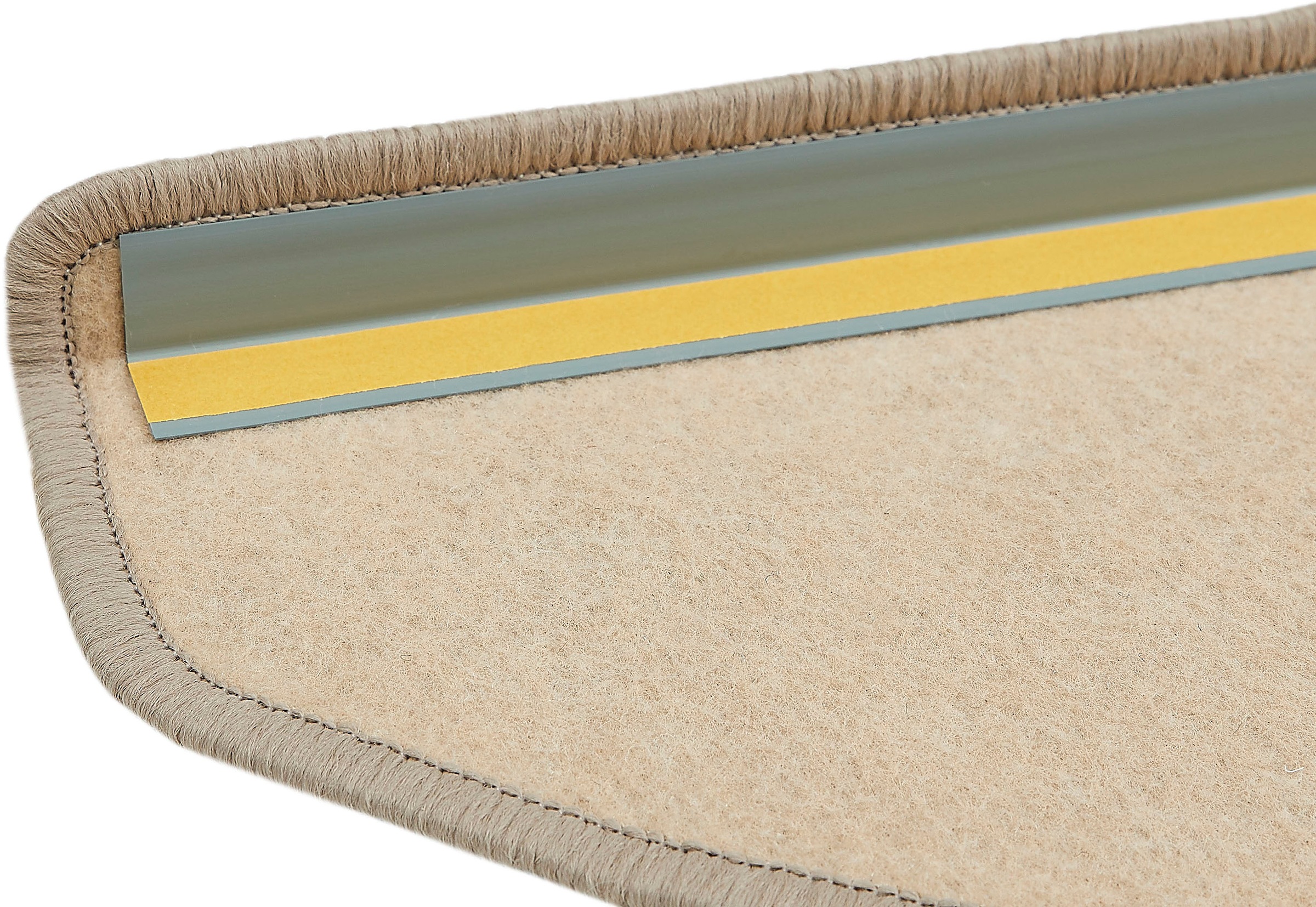 Andiamo Stufenmatte »Parla«, halbrund, 13 mm Höhe, Kurzflor, weicher Velours, selbstklebend, 15 Stück in einem Set