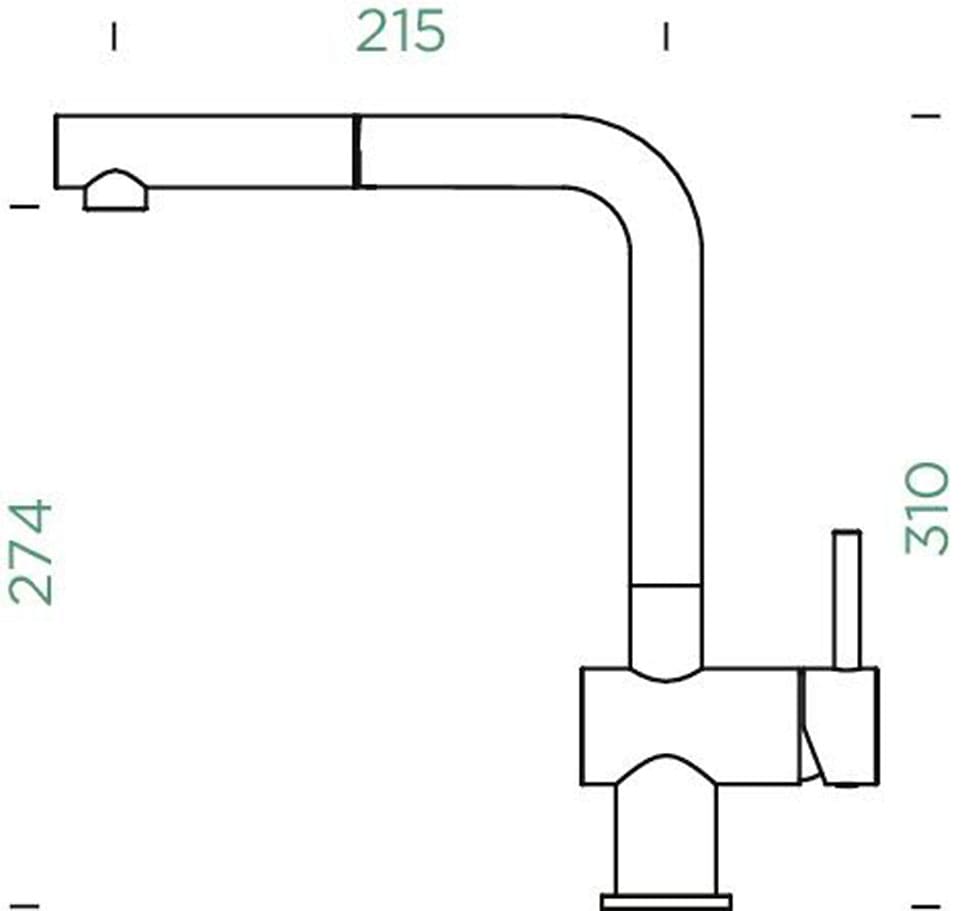 Schock Küchenarmatur »EPOS SB ND«, Niederdruck, ausziehbar, Temperaturbegrenzer, Schwenkbereich 180°