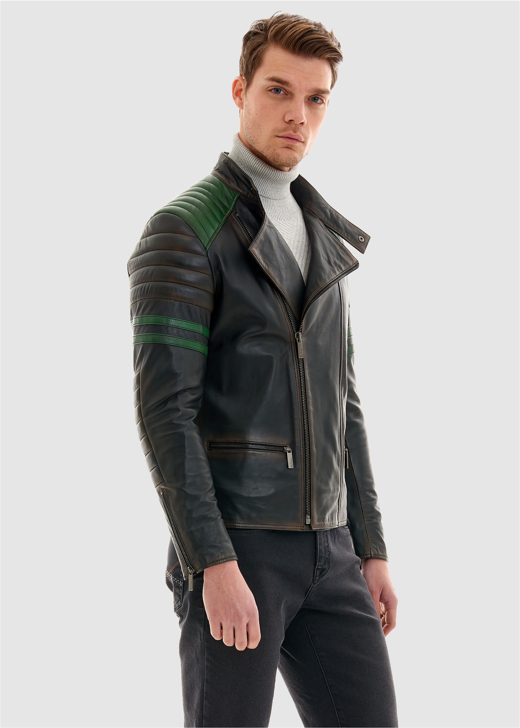 Pierre Cardin Lederjacke, in tollem Stepp-Design