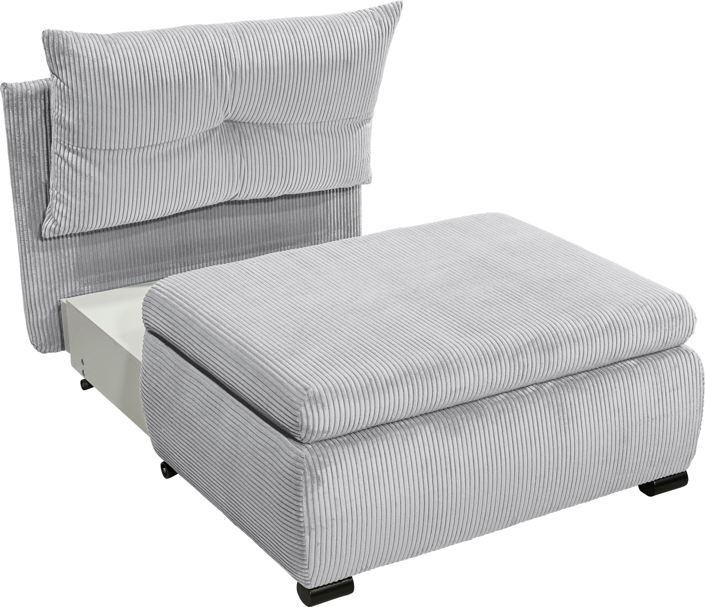 ED EXCITING DESIGN Schlafsofa »Charlie«, Schlafsessel mit Bettkasten & 1 Rückenkissen