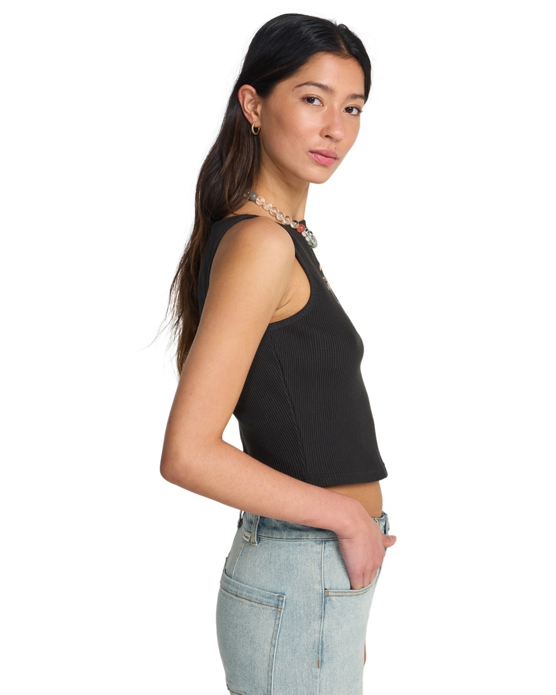 Tanktop BILLABONG "Go For It", Damen, Gr. XS, schwarz sands, Obermaterial: 94% Walkfrottier, 6% Elasthan;, Tops Tanktop 3