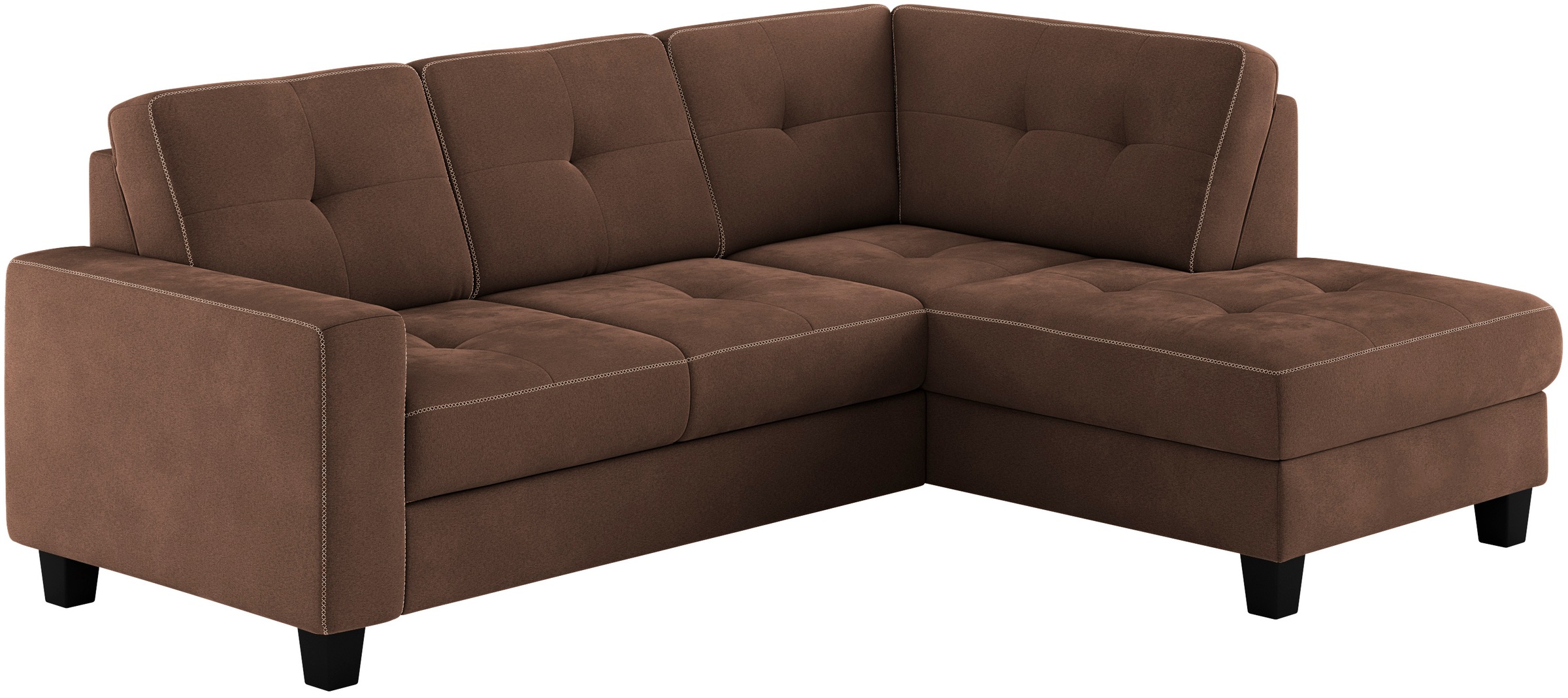 Places of Style Ecksofa »Varese«, wahlweise mit Bettfunktion und Bettkasten