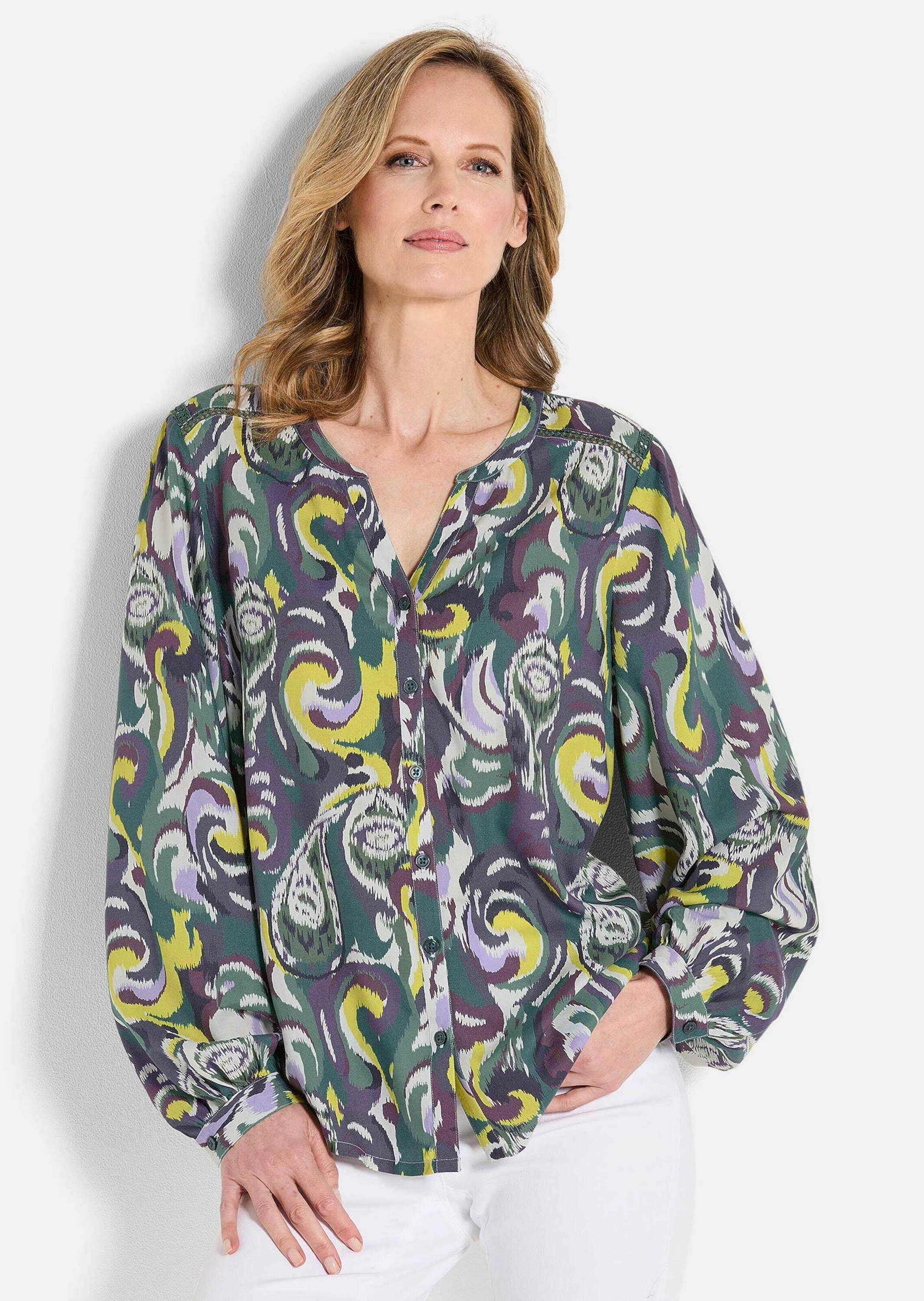 GOLDNER Kurzarmbluse "Luftige Bluse mit weiten Ärmeln" günstig online kaufen