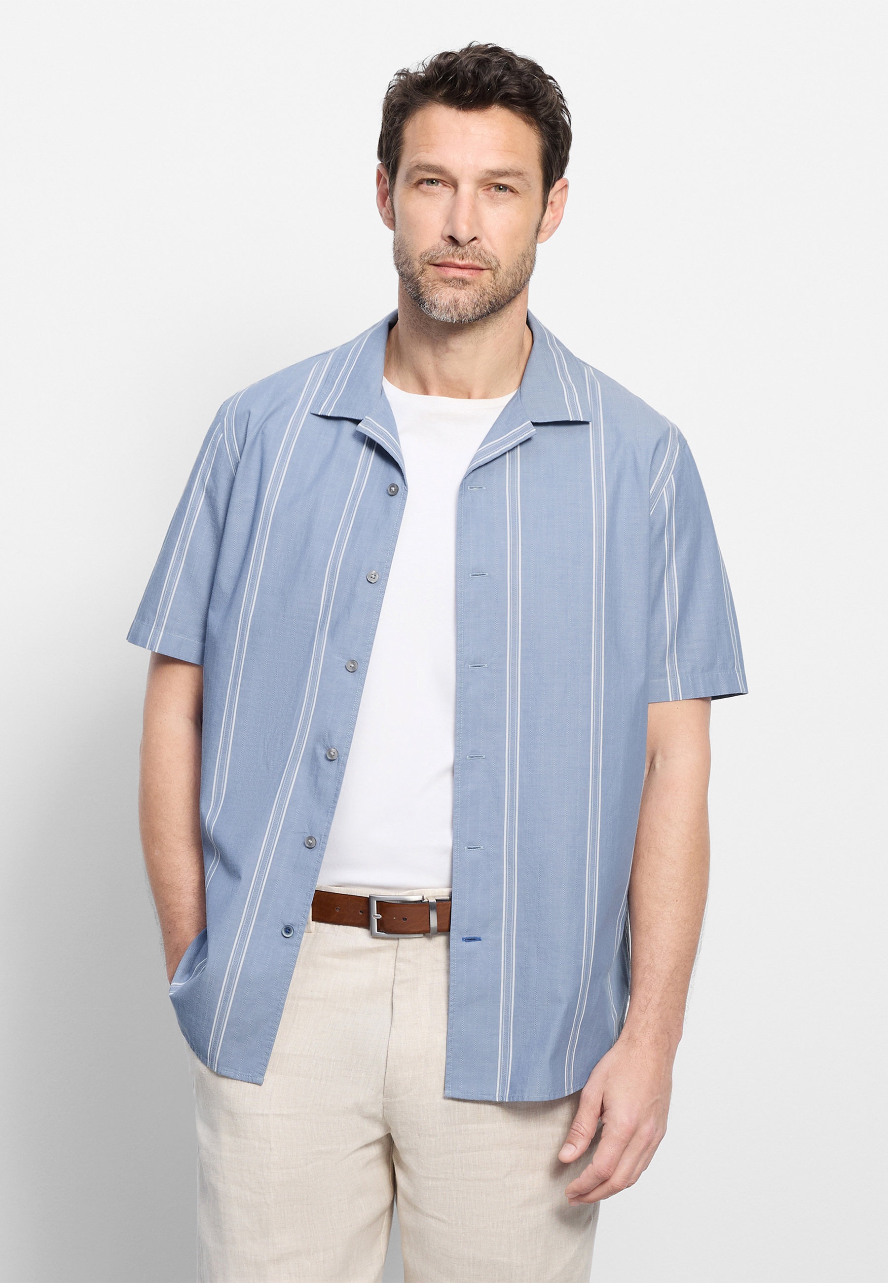 OLYMP Kurzarmhemd "OLYMP Casual, Regular Fit, Reverskragen"