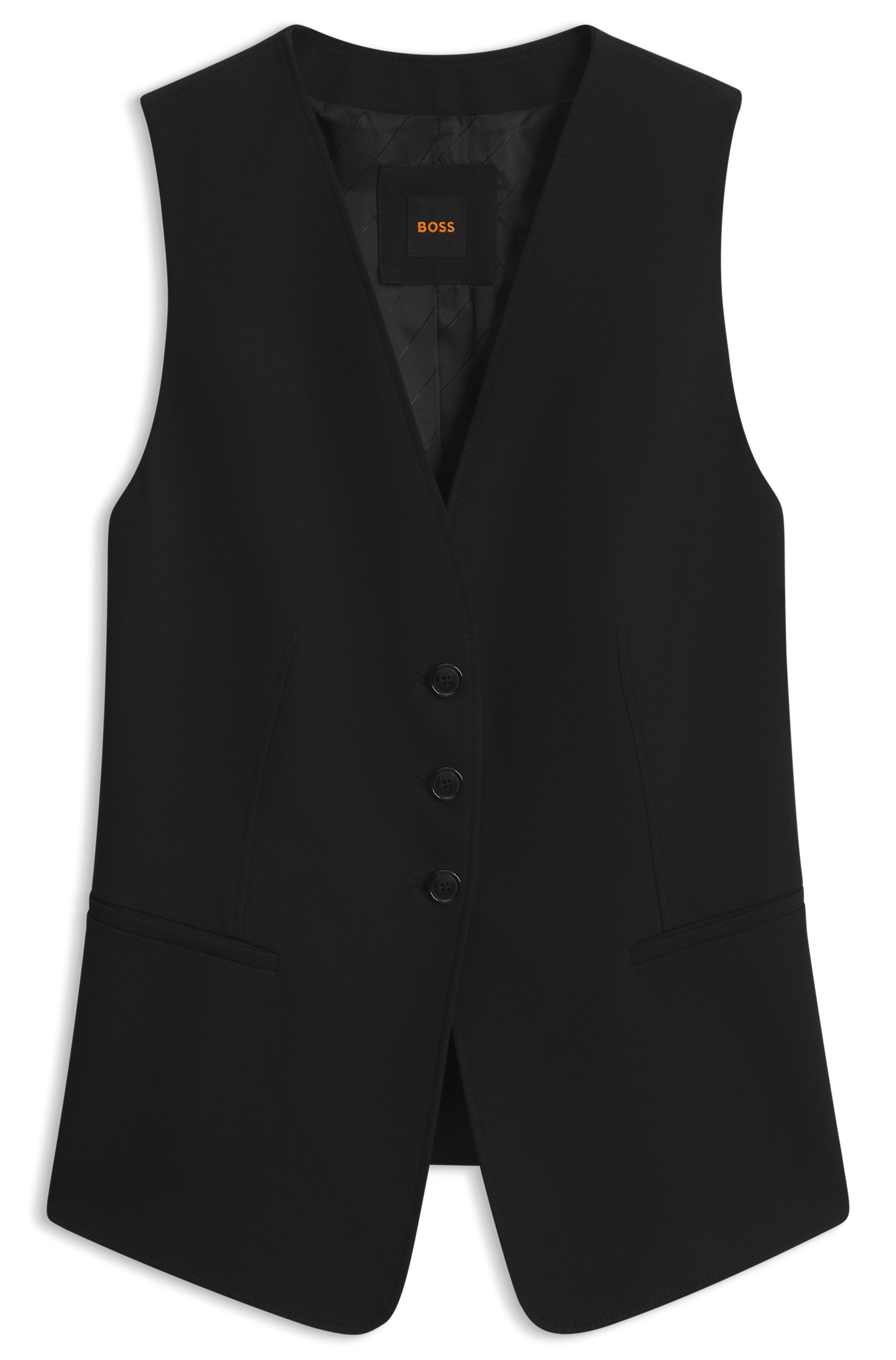 BOSS ORANGE Anzugweste "Javesta Premium Damenmode" in elastischer Crêpe-Qualität, Slim Fit