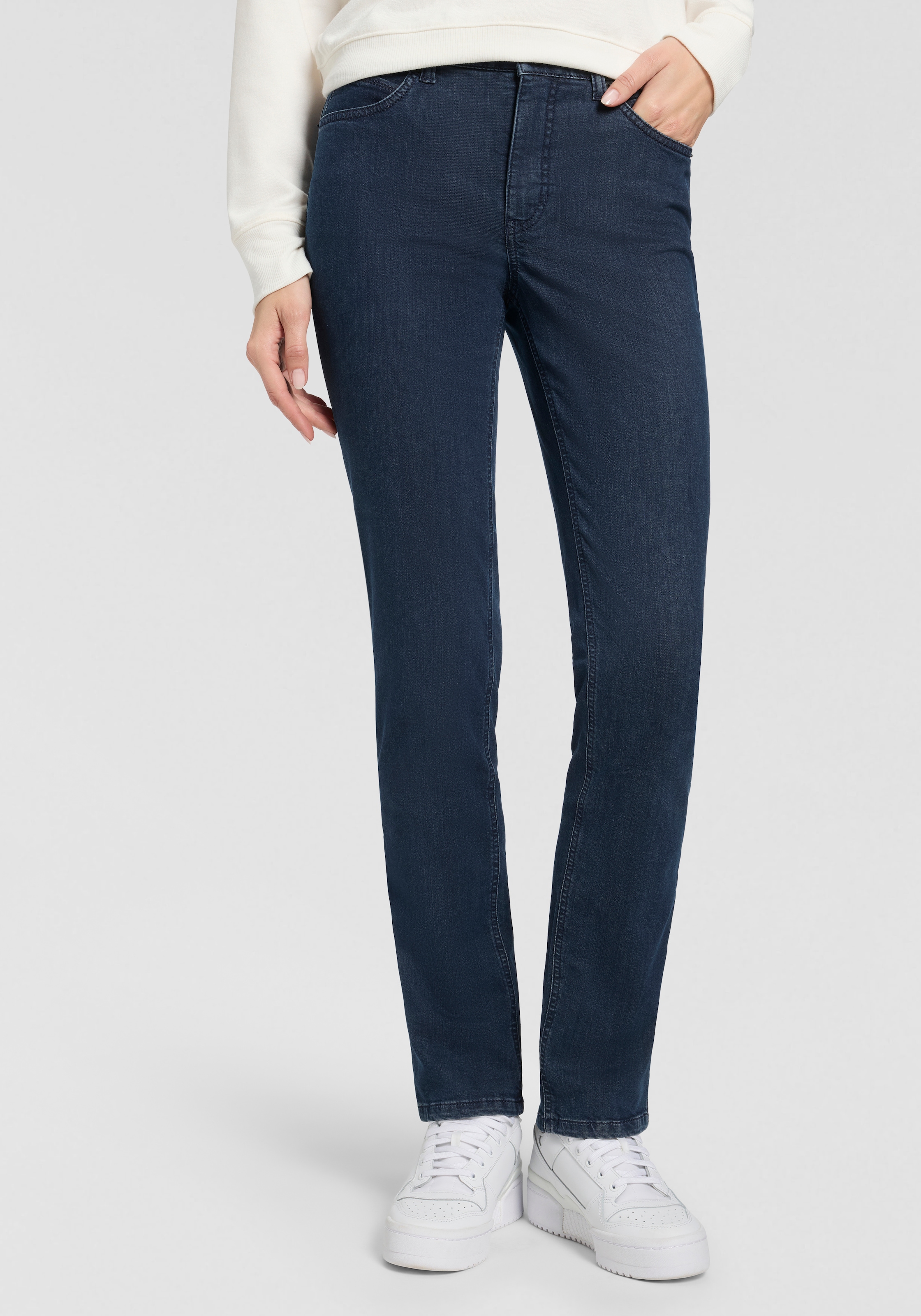 MAC Straight-Jeans "MACMELANIE" Sportives Naht-Detail am Tascheneingriff günstig online kaufen