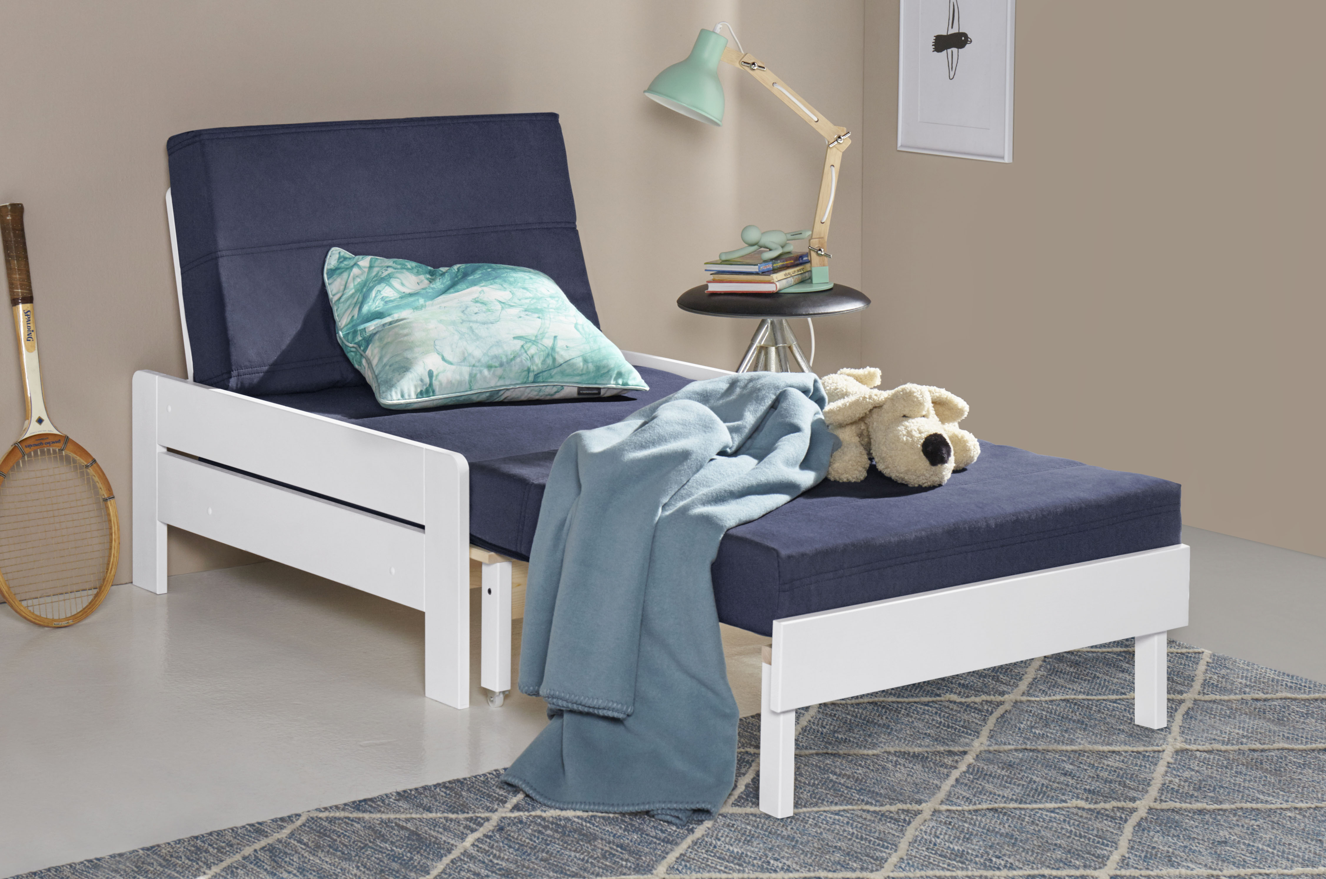 OTTO home Ausziehbett ""ROBIN ", Bett, Made in Europe, FSC zertifiziertes Massivholz" zertifiziertes Massivholz, ohne Auflagen