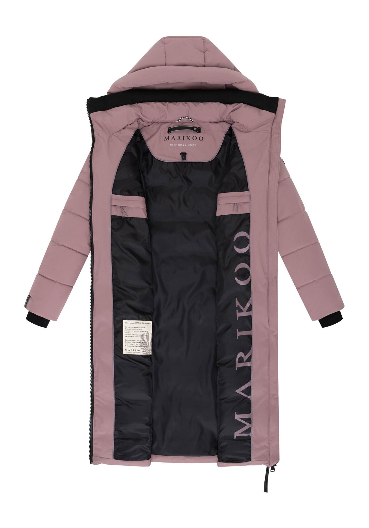 Marikoo Winterjacke »Lanitaa« Steppmantel mit abnehmbarer Kapuze