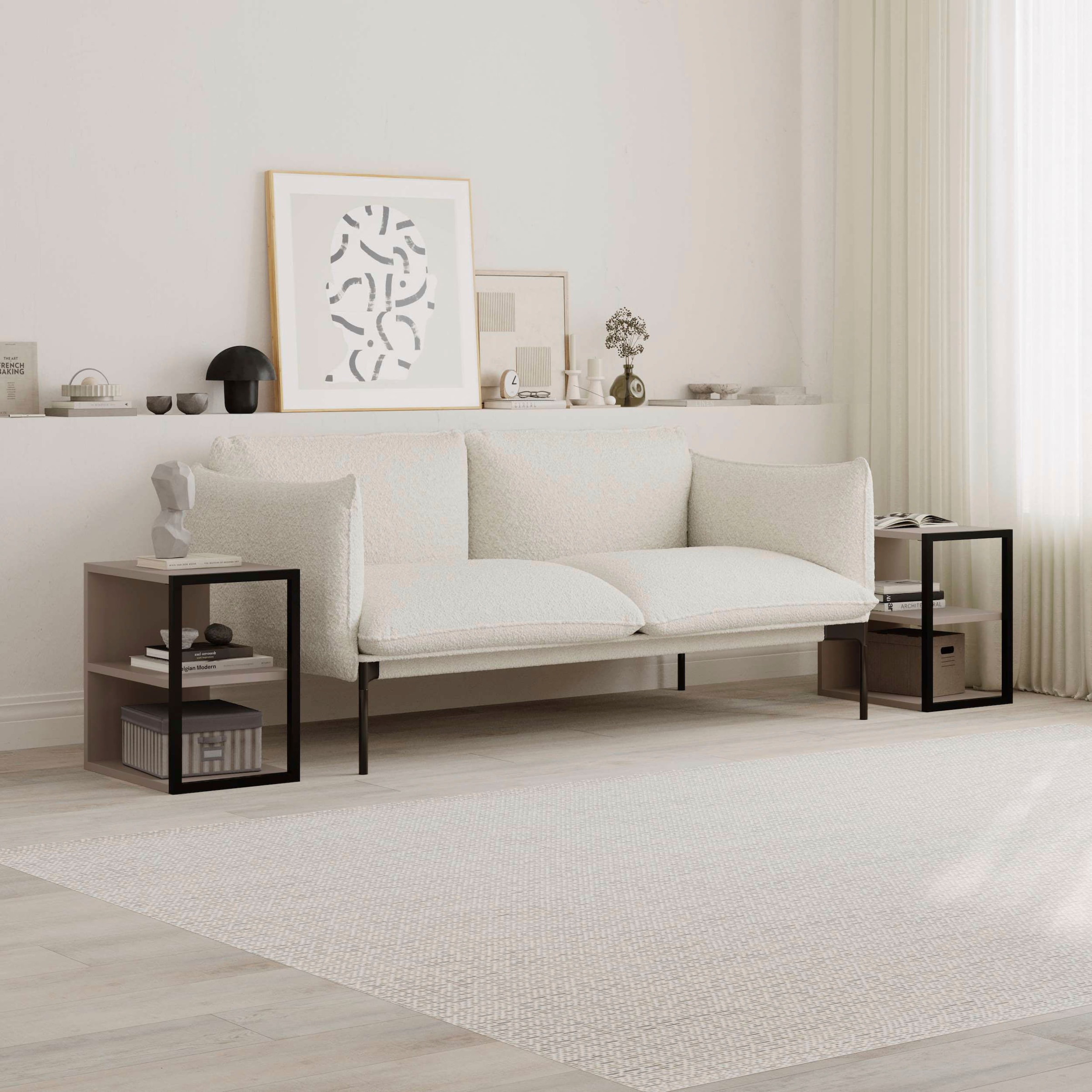 Decortie Beistelltisch »ECHO BEISTELLTISCH«, (Packung, 1 St.), Leichte Montage, Lagerung, Platzsparend