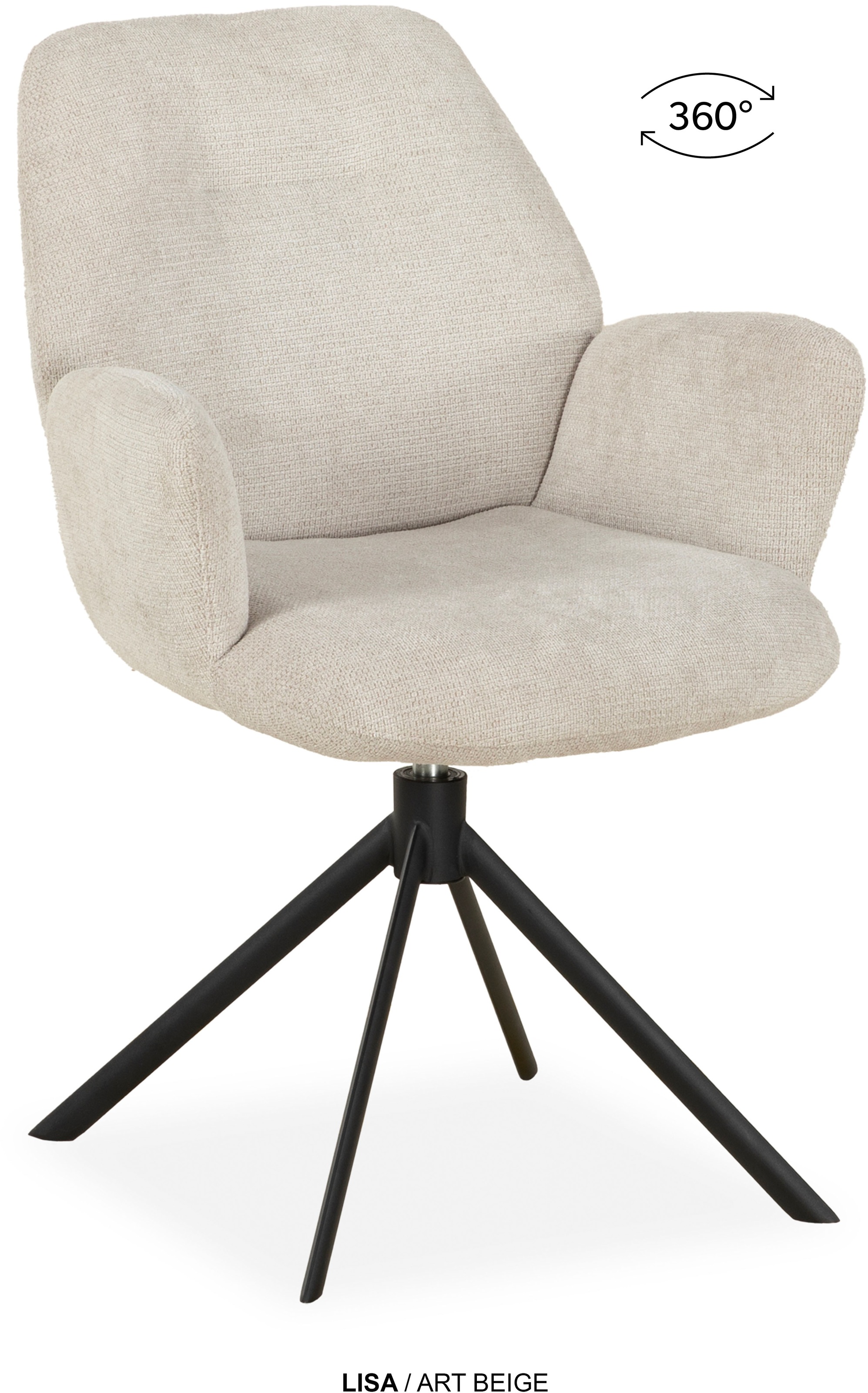 OMG Design Esszimmerstuhl "Lisa" (Set) 2 Stk.Drehstuhl mit auto-return, Arm günstig online kaufen