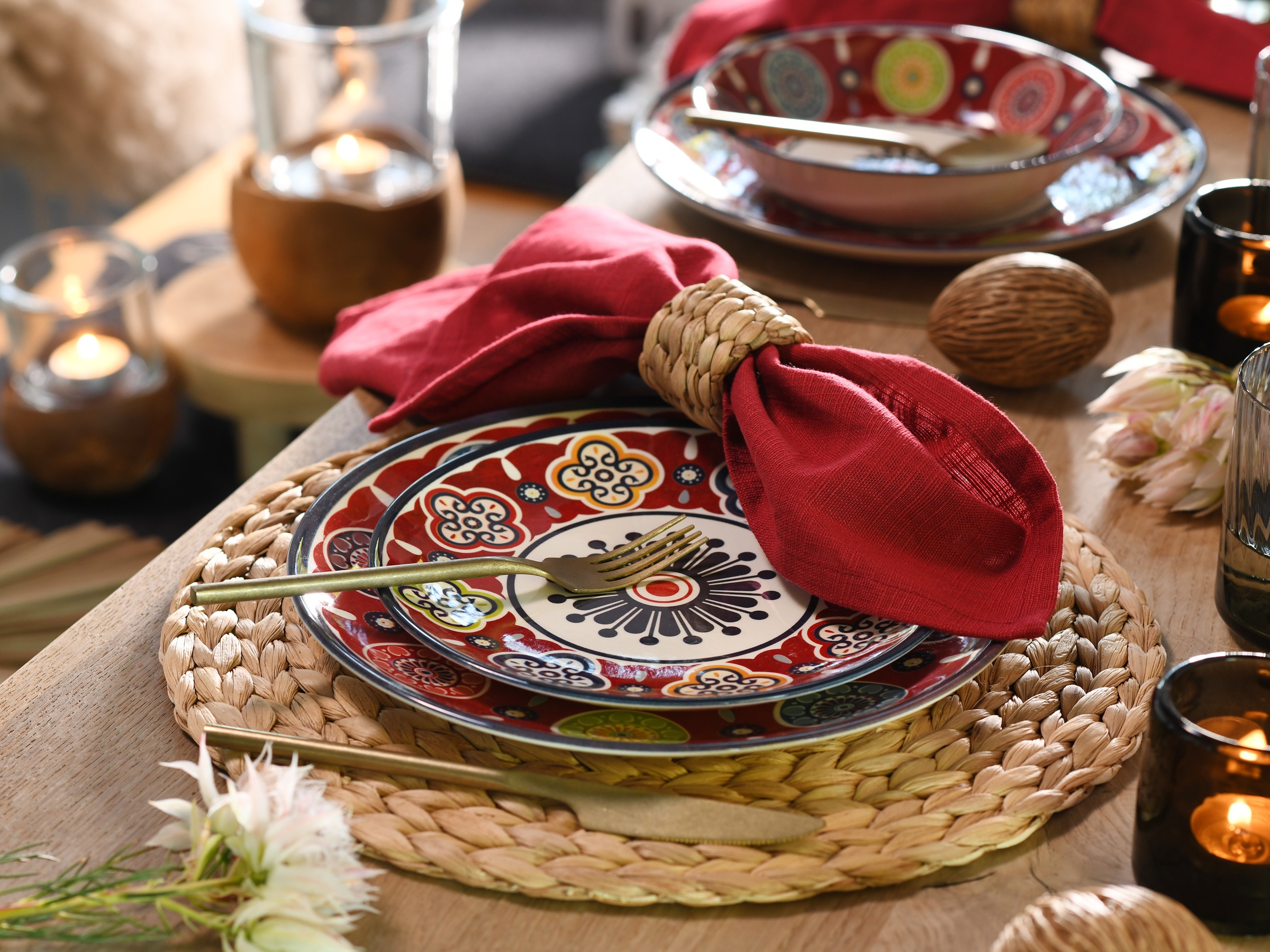 CreaTable Kombiservice »Sumaya, Kombi-Service 16-tlg«, (Set, 16 tlg.), Mandala Motive