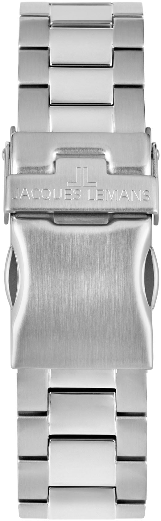 Jacques Lemans Chronograph »Barcelona«, Quarzuhr, Armbanduhr, Herrenuhr, Edelstahlarmband, Stoppfunktion, Tag