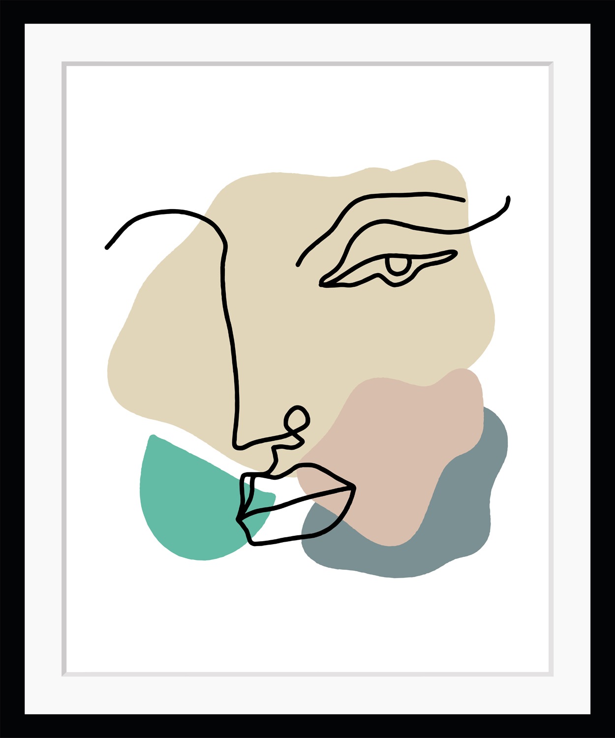 queence Bild »Nena«, Abstrakt, gerahmt, Gesicht, Abstrakt