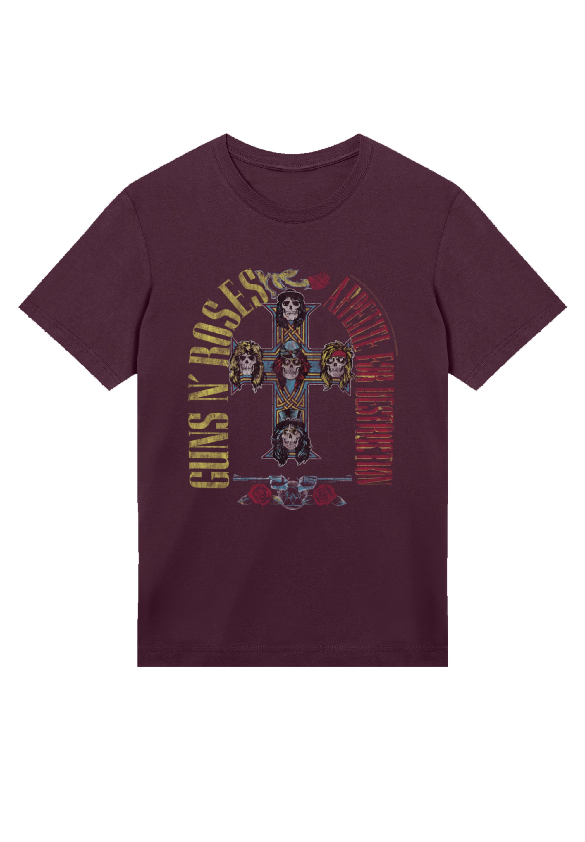 F4NT4STIC T-Shirt "Guns N Roses Skull Rock Band Merch", Premium Qualität günstig online kaufen