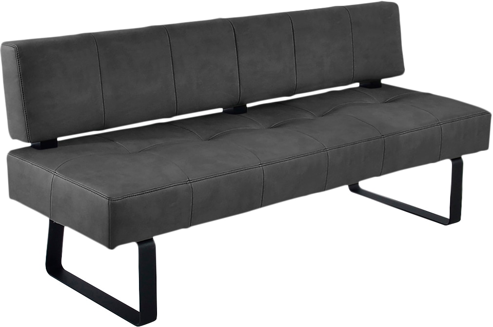 K+W Komfort & Wohnen "Spider II Polsterbank" Sitzsteppung, bequem durch Sandwichbauweise, Metallkufe in schwarz