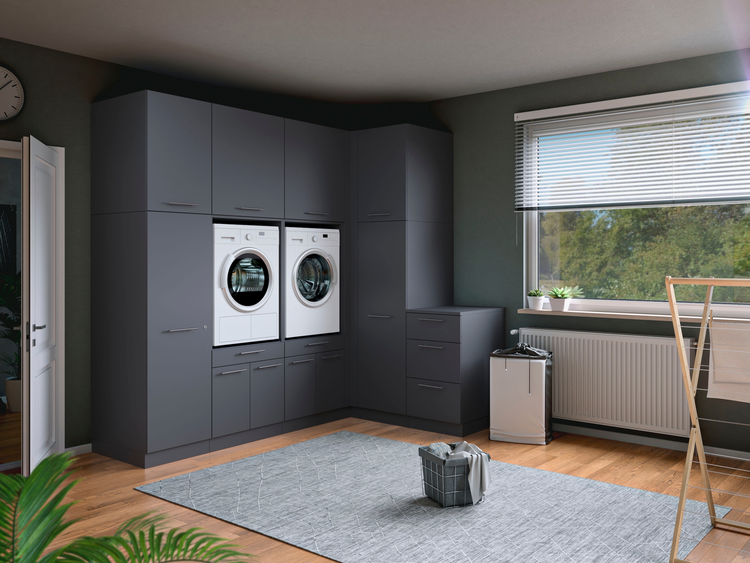 Laundreezy Mehrzweckschrank-Set »Laundreezy, 9-tlg. Mehrzweckschrank-Set B/H/T 253/238/68 cm« 9 Stk. tlg.