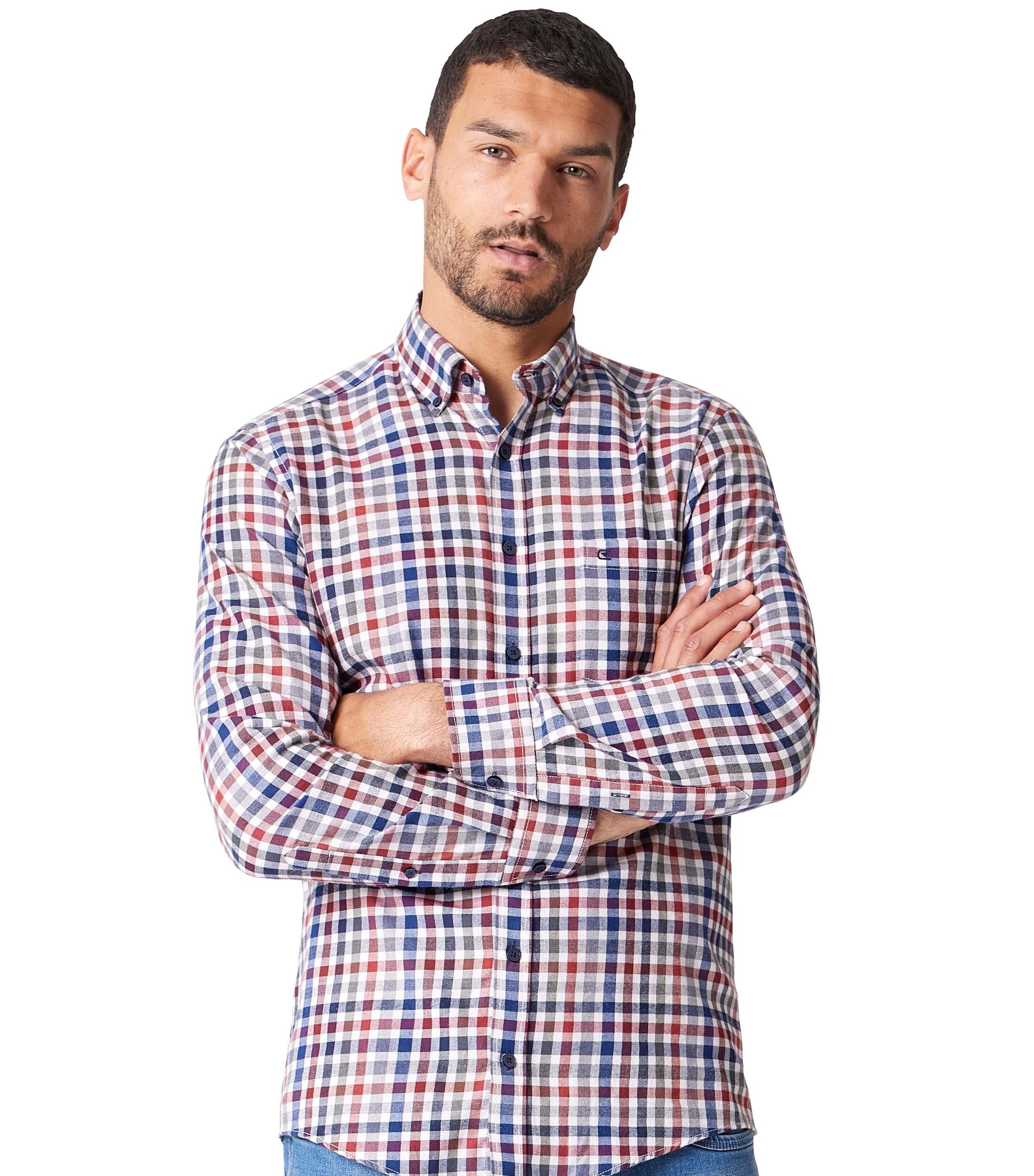 CASAMODA Flanellhemd "CASAMODA Flanellhemd kariert" günstig online kaufen