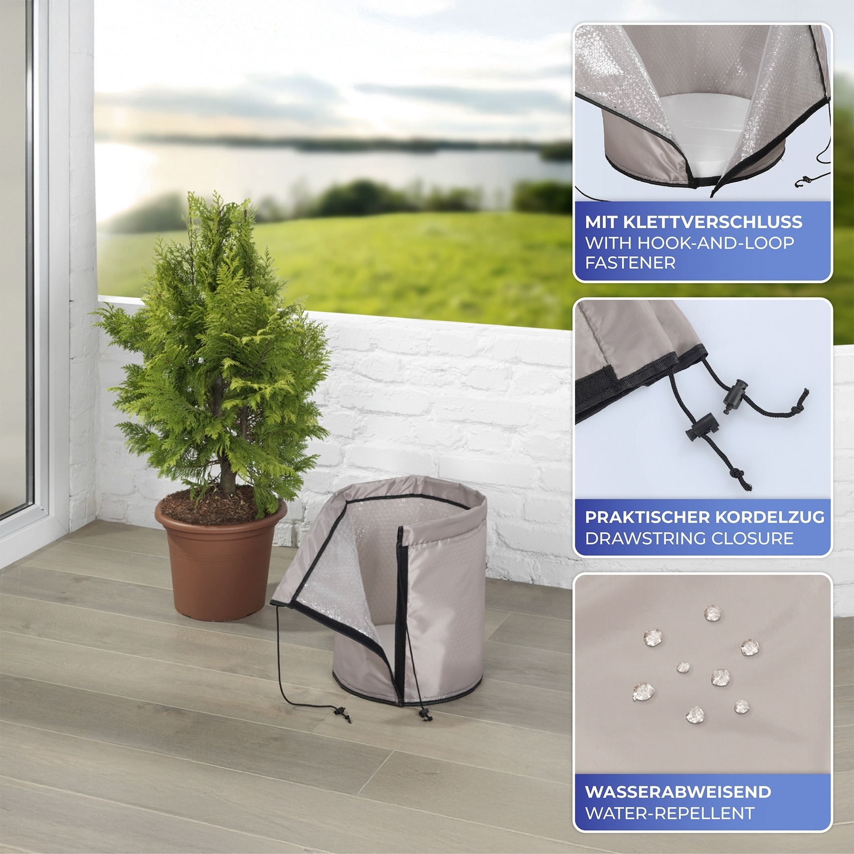 Maximex Winterschutzhaube »Thermo-Pflanztopf-Sack« Frostschutz für Pflanzkübel, extra dicke Bodenplatte, ØxH: 30x40 cm