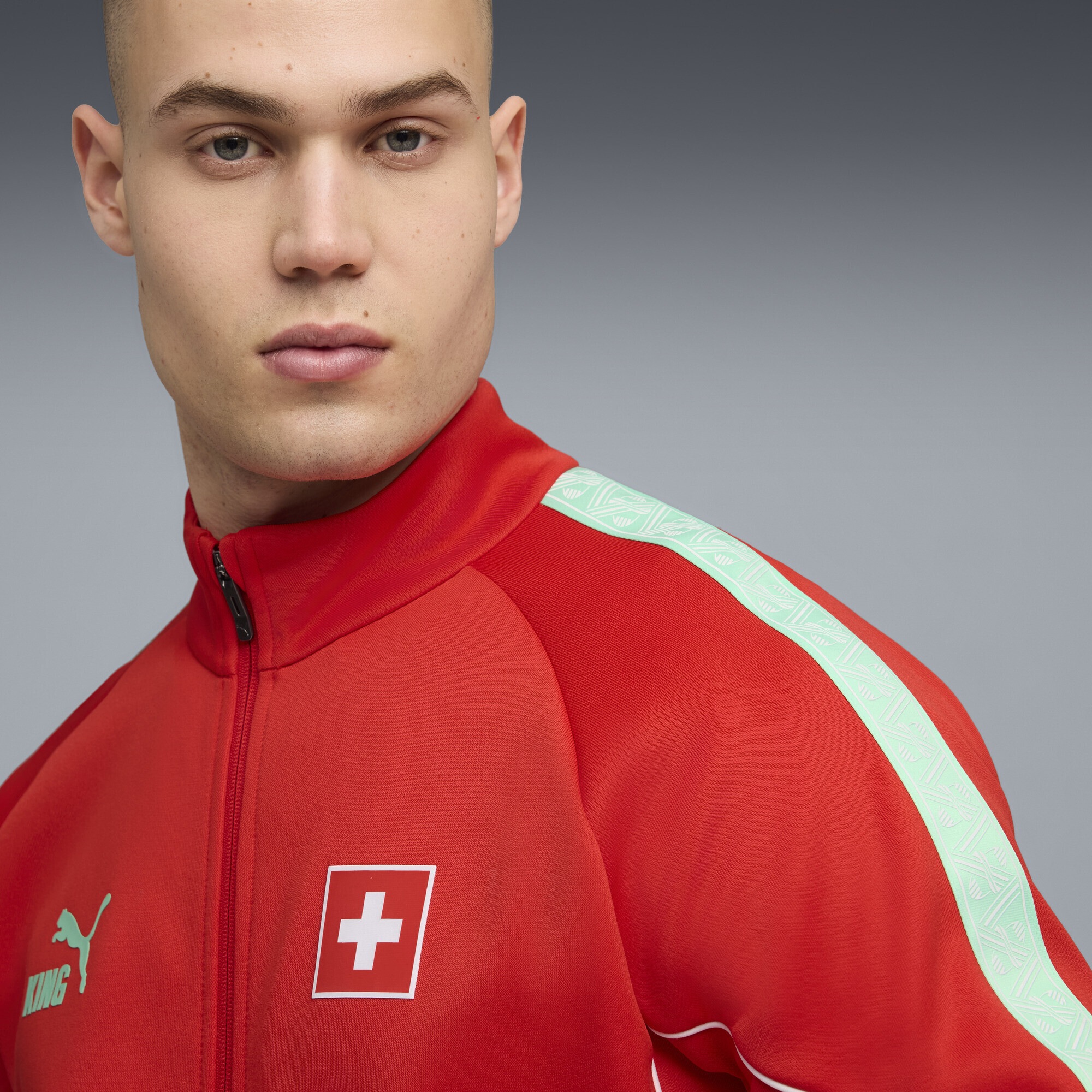 PUMA Sweatjacke »Schweiz KING Anthem Jacke Herren«