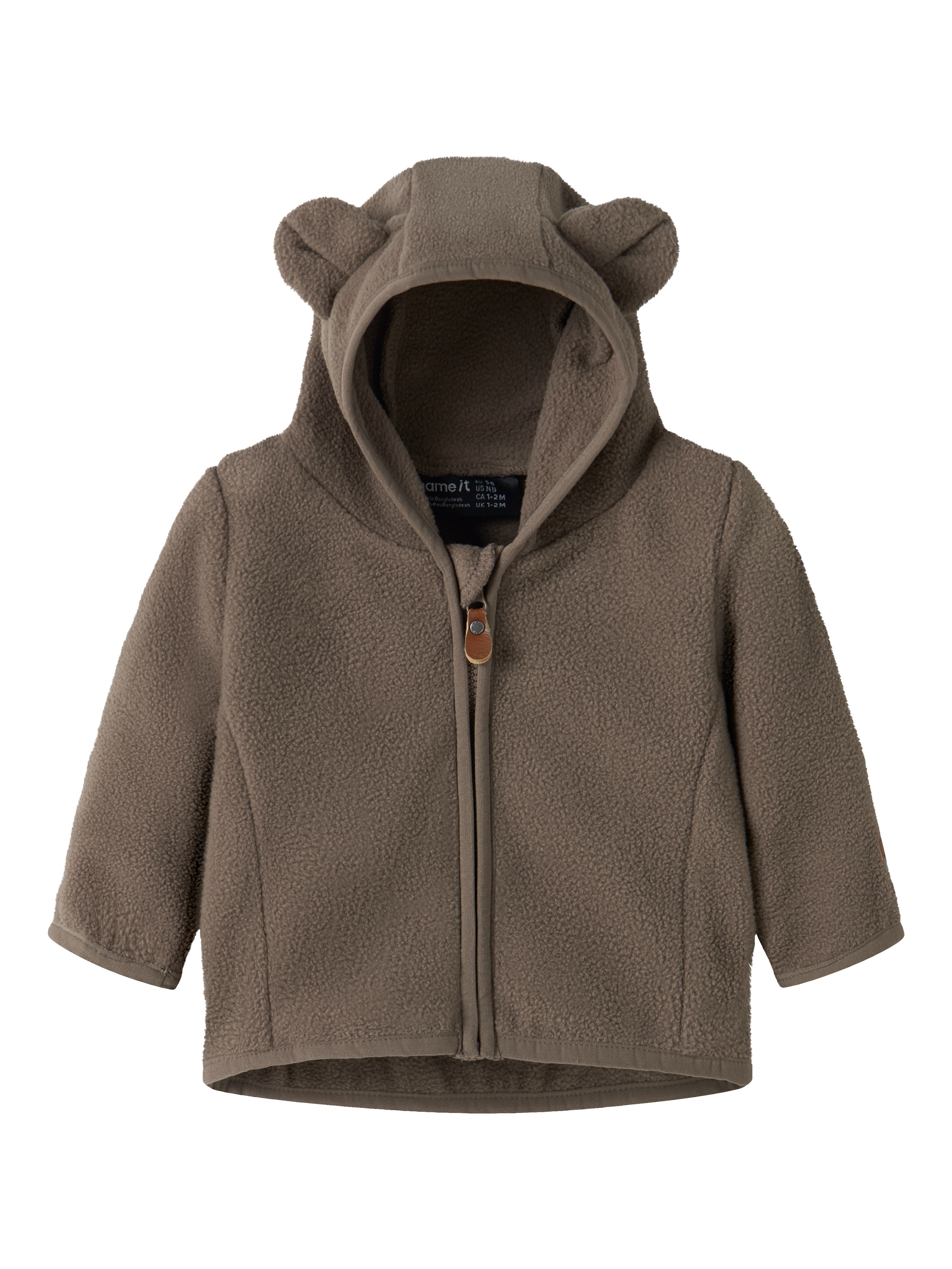Name It Kapuzenfleecejacke »NBNMEEKO FLEECE JACKET MELANGE« mit Kapuze Fleece, Reißverschluss mit Kinnschutz