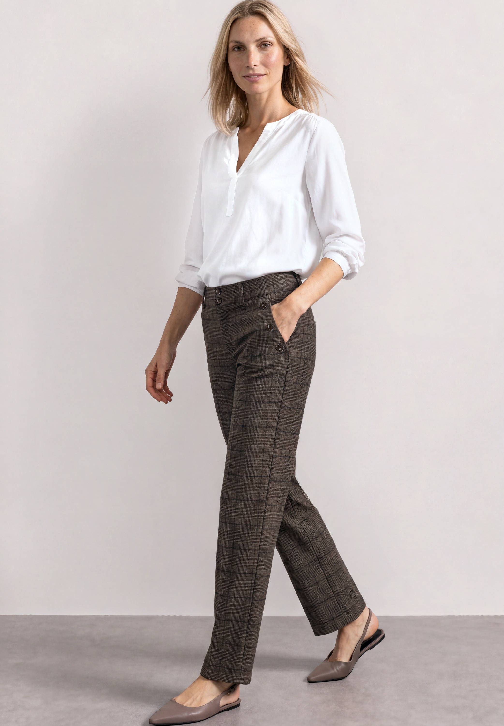 STREET ONE Stoffhose  High Waist