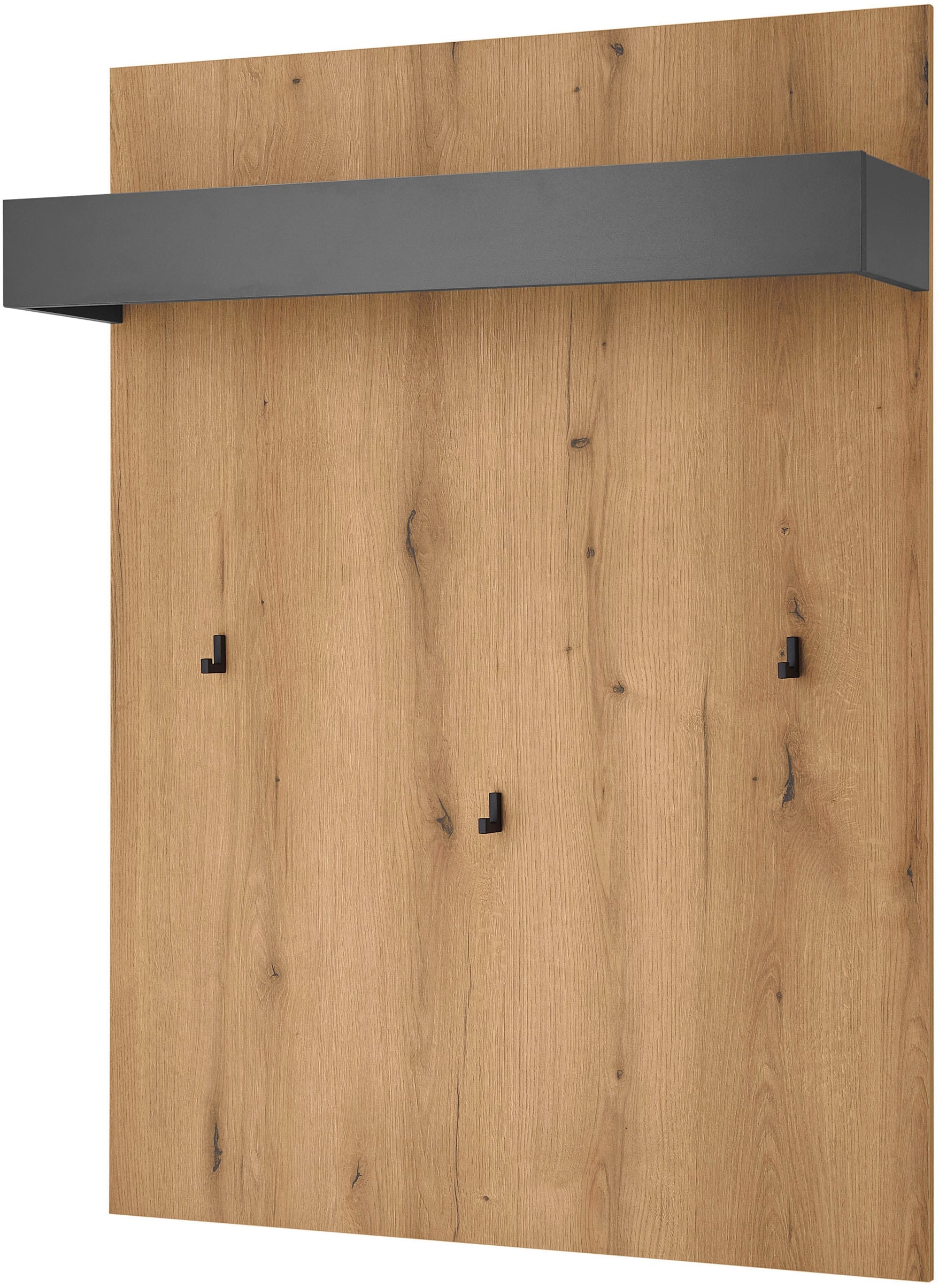 INOSIGN Garderobenpaneel »GiRON/CiTY, Wandregal in vier Farben, Flurgarderobe mit Hutablage«, mit Kleiderstange und Haken, 100 cm breit