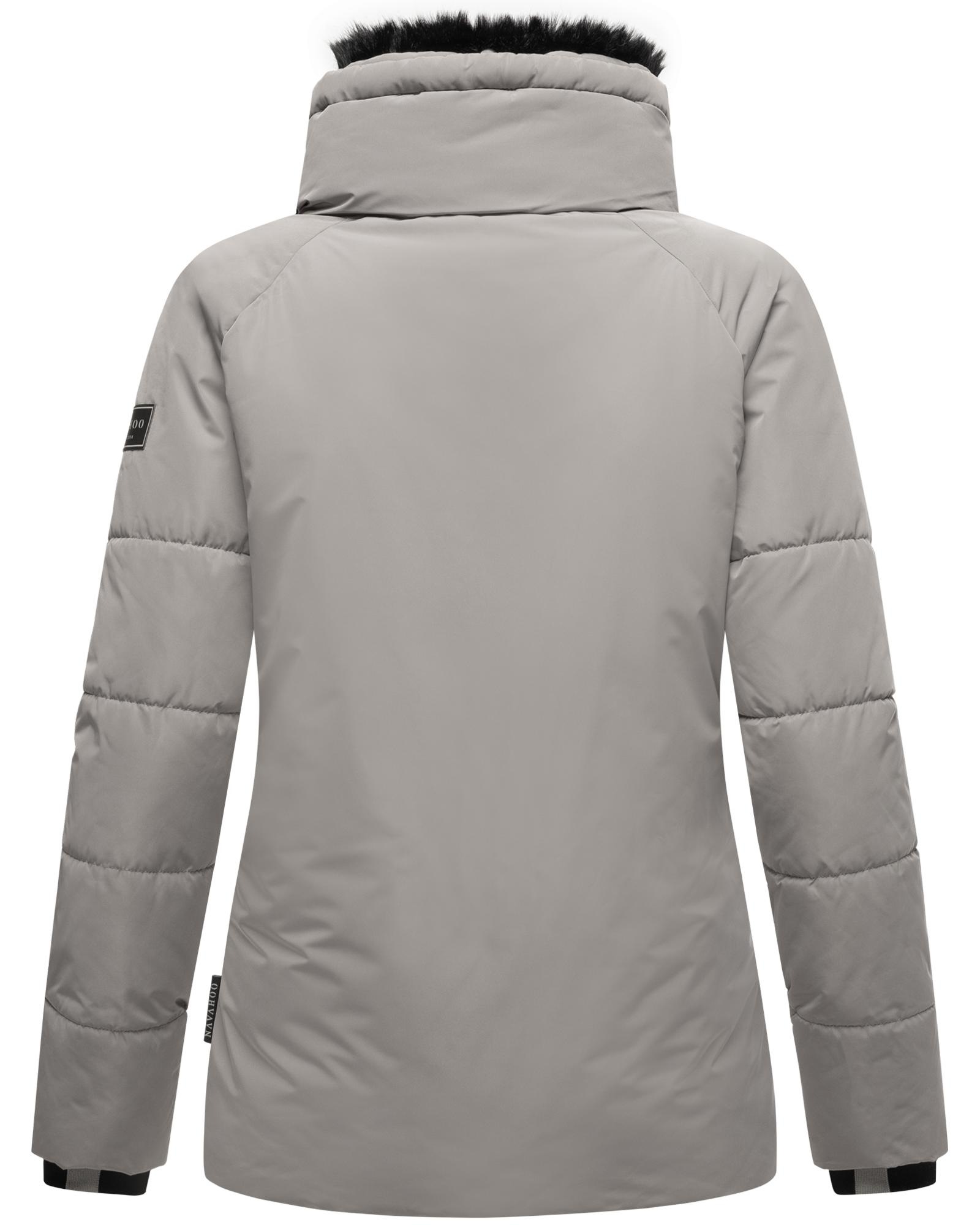 Navahoo Winterjacke »Frostii XIV«, ohne Kapuze, modische Damen Winter Steppjacke mit Kunstfellkragen