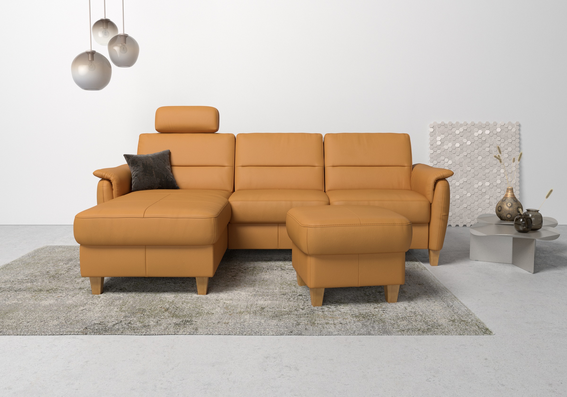Home affaire Ecksofa »Palmera L-Form«, Federkern, wahlweise mit Bettfunktion und mit/ohne Bettkasten