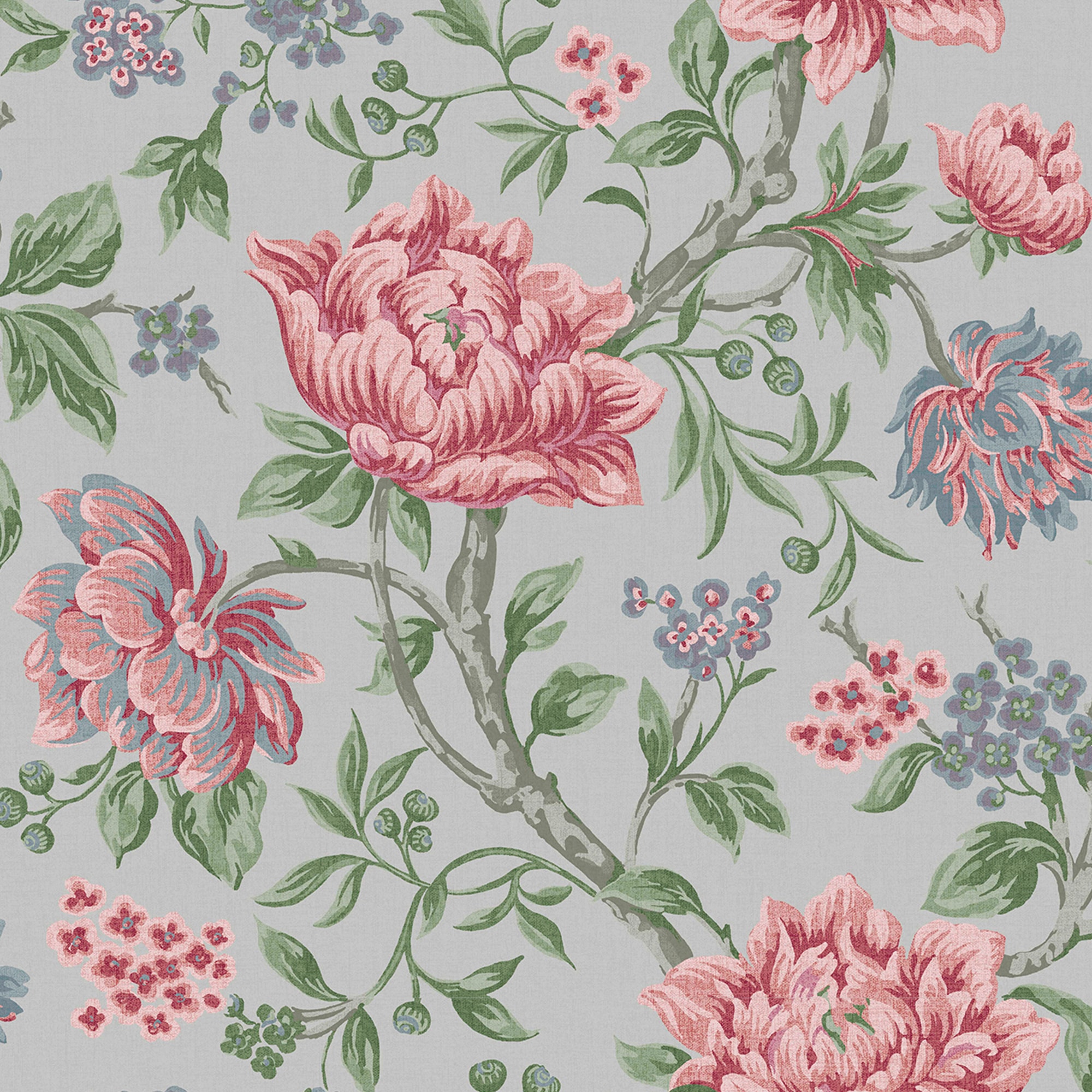 LAURA ASHLEY Vliestapete "Tapestry Floral" botanisch glatt FSC zertifiziert, mit lebhaftem Druck, 10 Meter Länge
