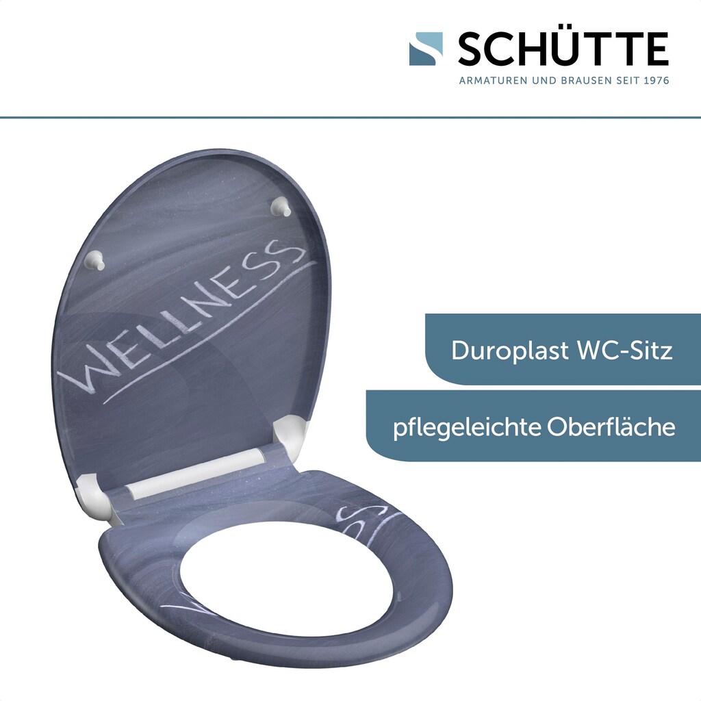 Schütte WC-Sitz »Wellness«, Duroplast,mit Absenkautomatik und Schnellverschluss