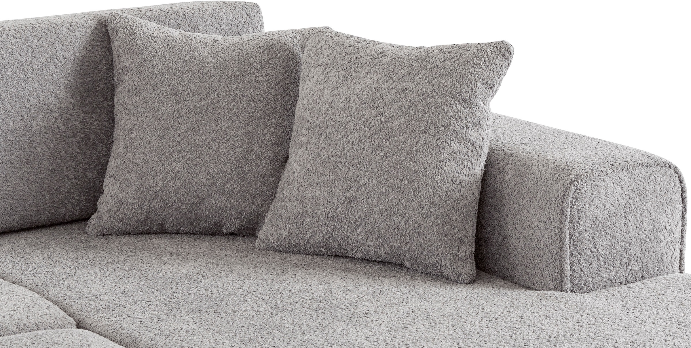 Guido Maria Kretschmer Home&Living Ecksofa »Györ«, L-Form, wahlweise mit Bettfunktion und Bettkasten incl. 2 Zierkissen