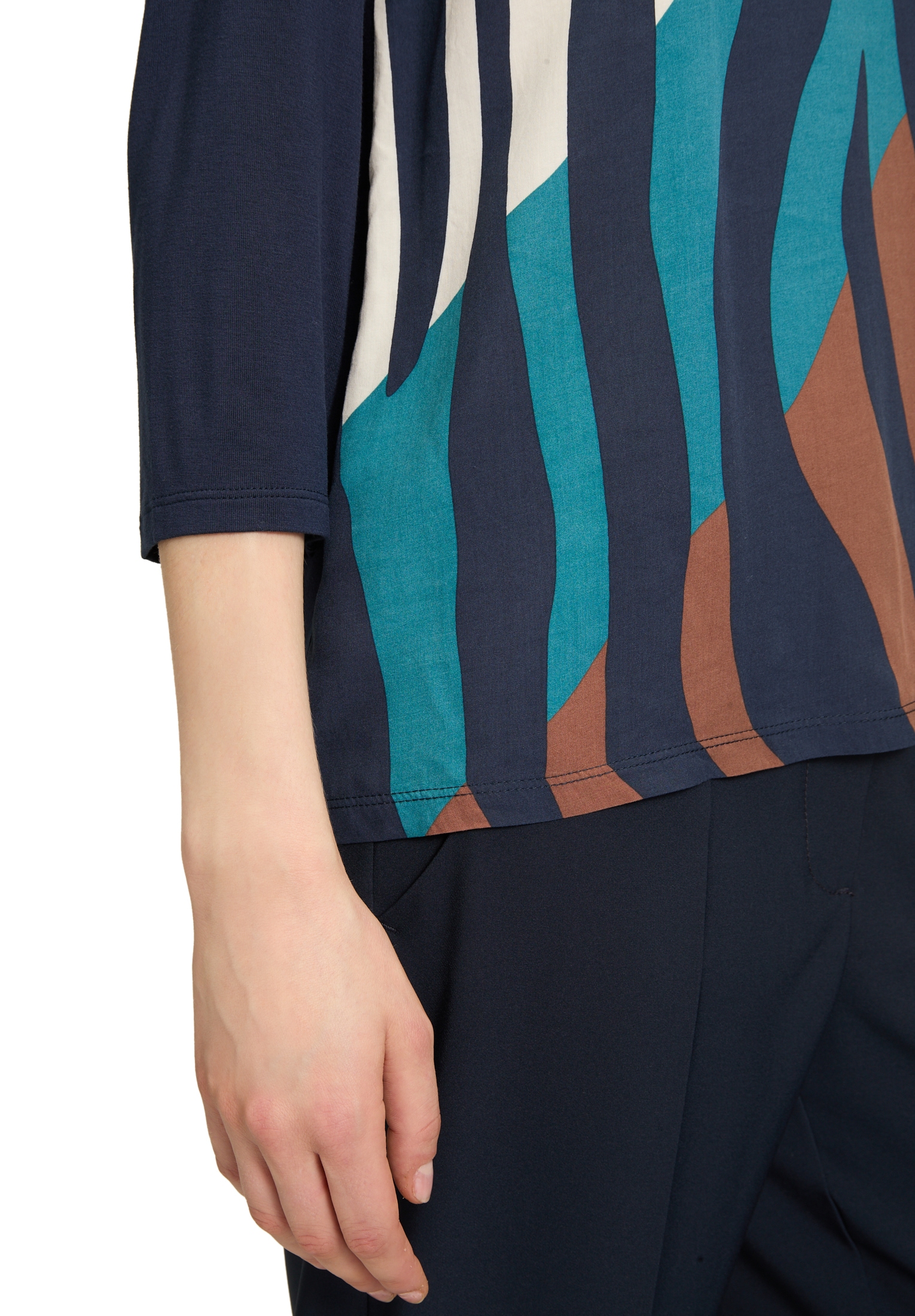 Betty Barclay 3/4-Arm-Shirt »Betty Barclay Damen Blusenshirt mit Aufdruck«, (1 tlg.), Glitzersteine