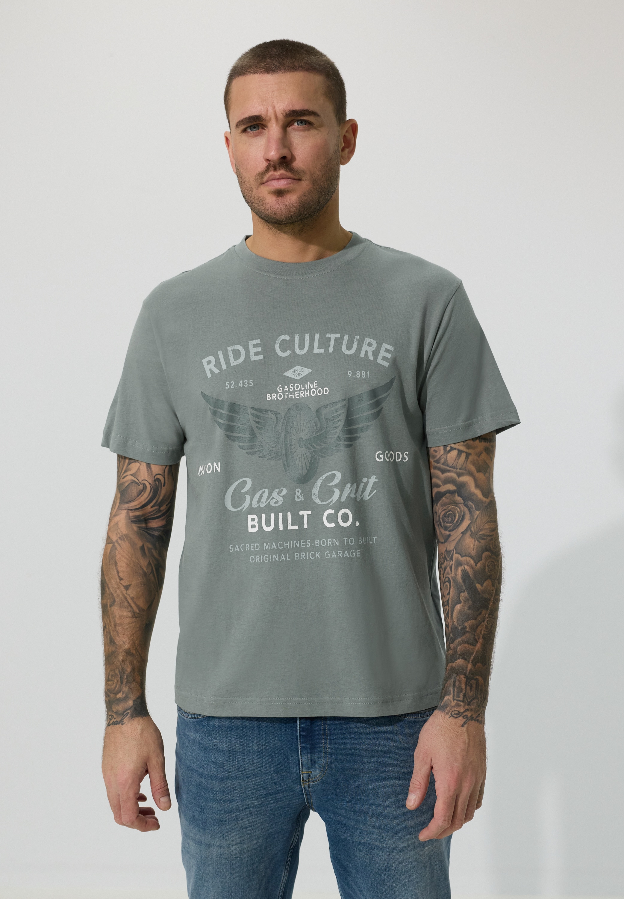 STREET ONE MEN Print-Shirt mit Frontprint