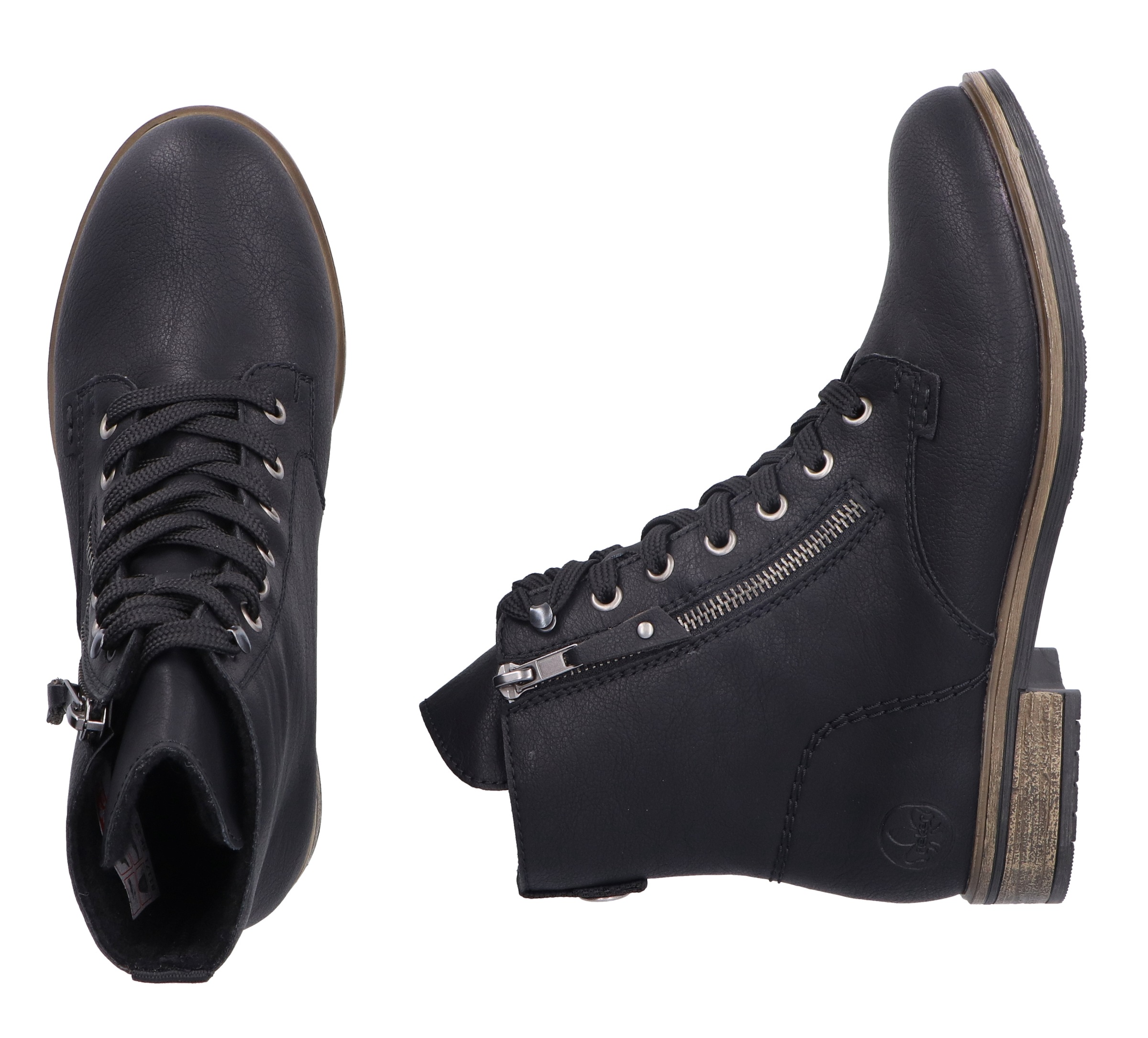 Rieker Schnürstiefelette, Schnürboots, Blockabsatz, in klassischer Form
