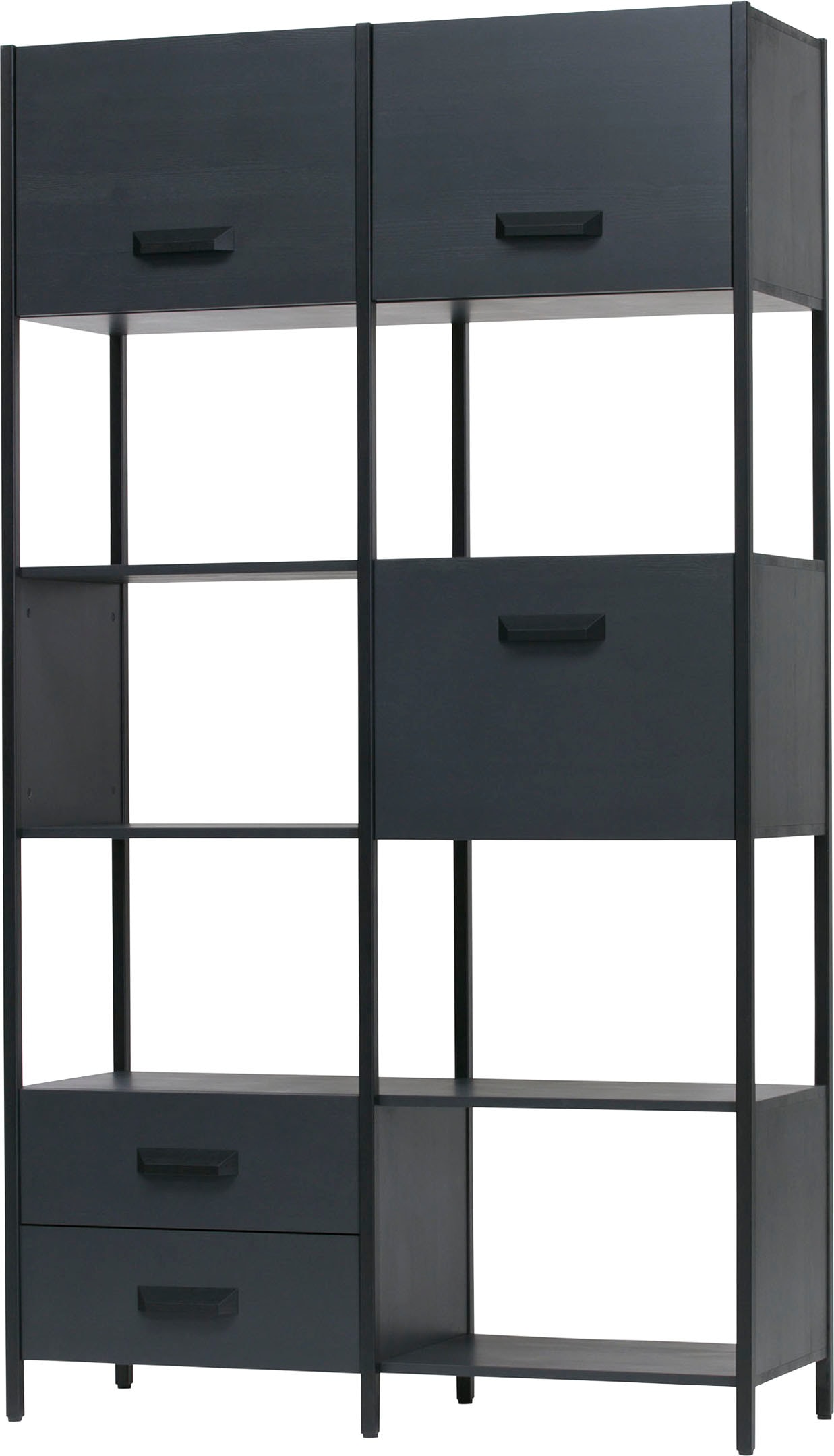WOOOD Regal "Legacy", mit Schubladen, H 221 cm x B 125 cm günstig online kaufen