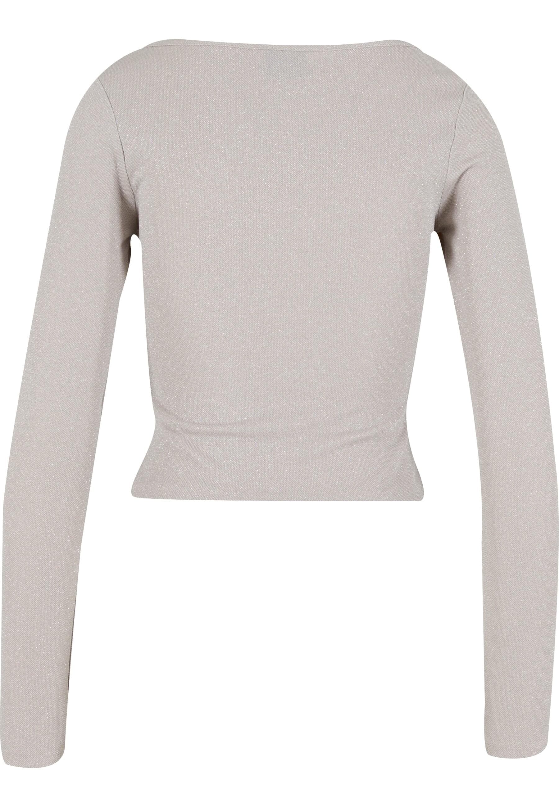 URBAN CLASSICS T-Shirt »Urban Classics Ladies Glitter Square Neck Longsleeve«, (1 tlg.)